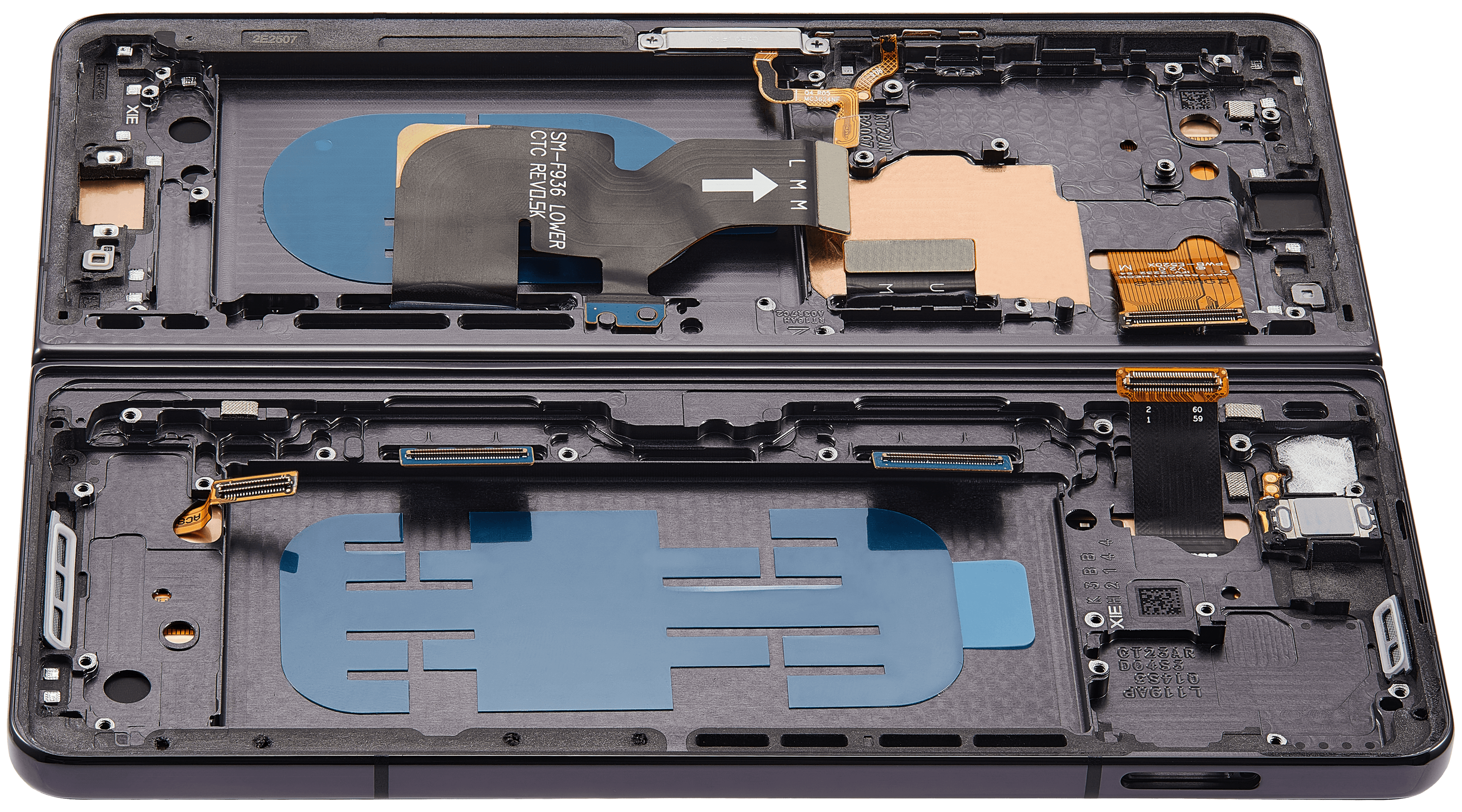 Innen OLED-Display mit Rahmen Samsung Z Fold4 Schwarz Refurbished