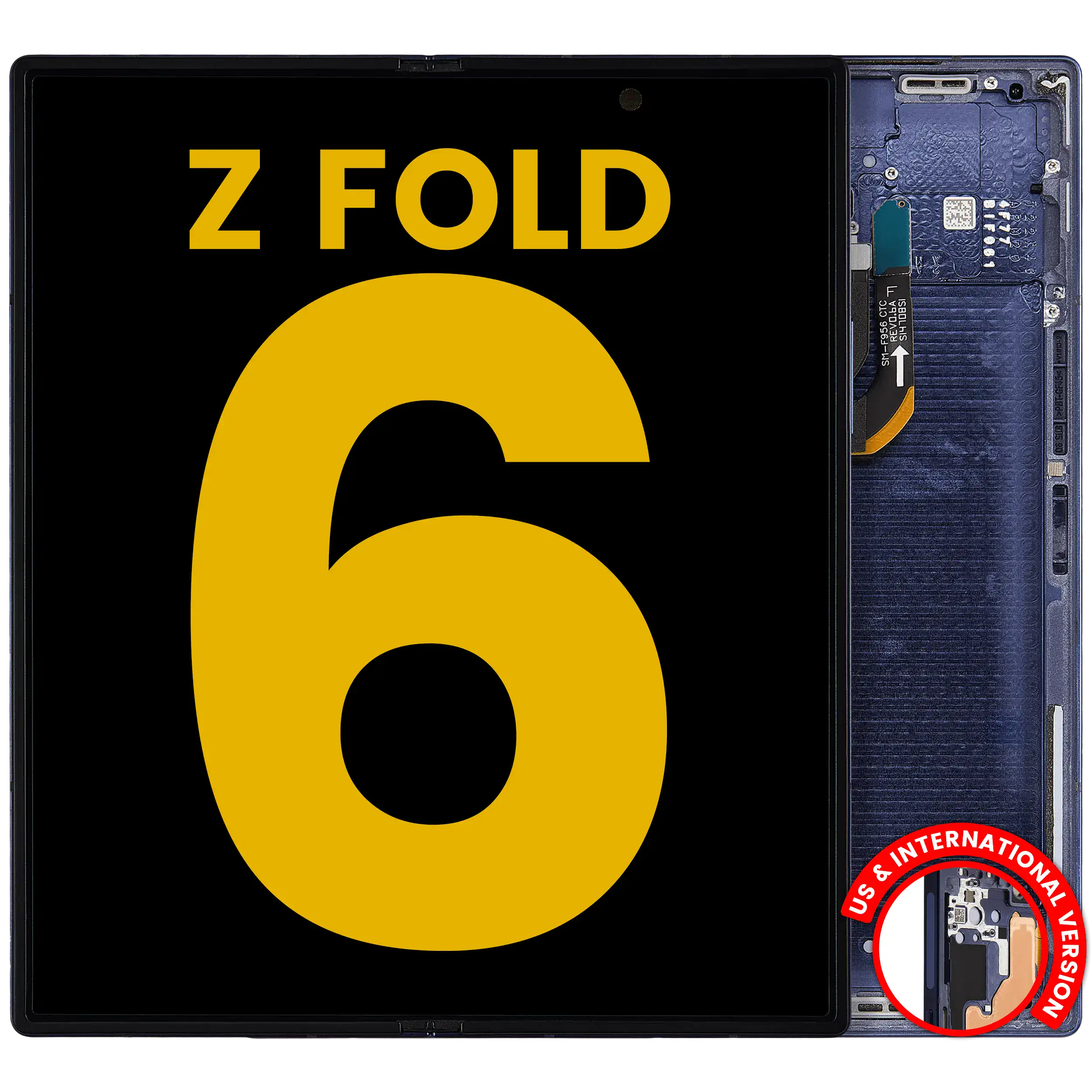 Internal OLED Display with Frame for Samsung Galaxy Z Fold 6 5G (US & International) (Refurbished) (Navy)