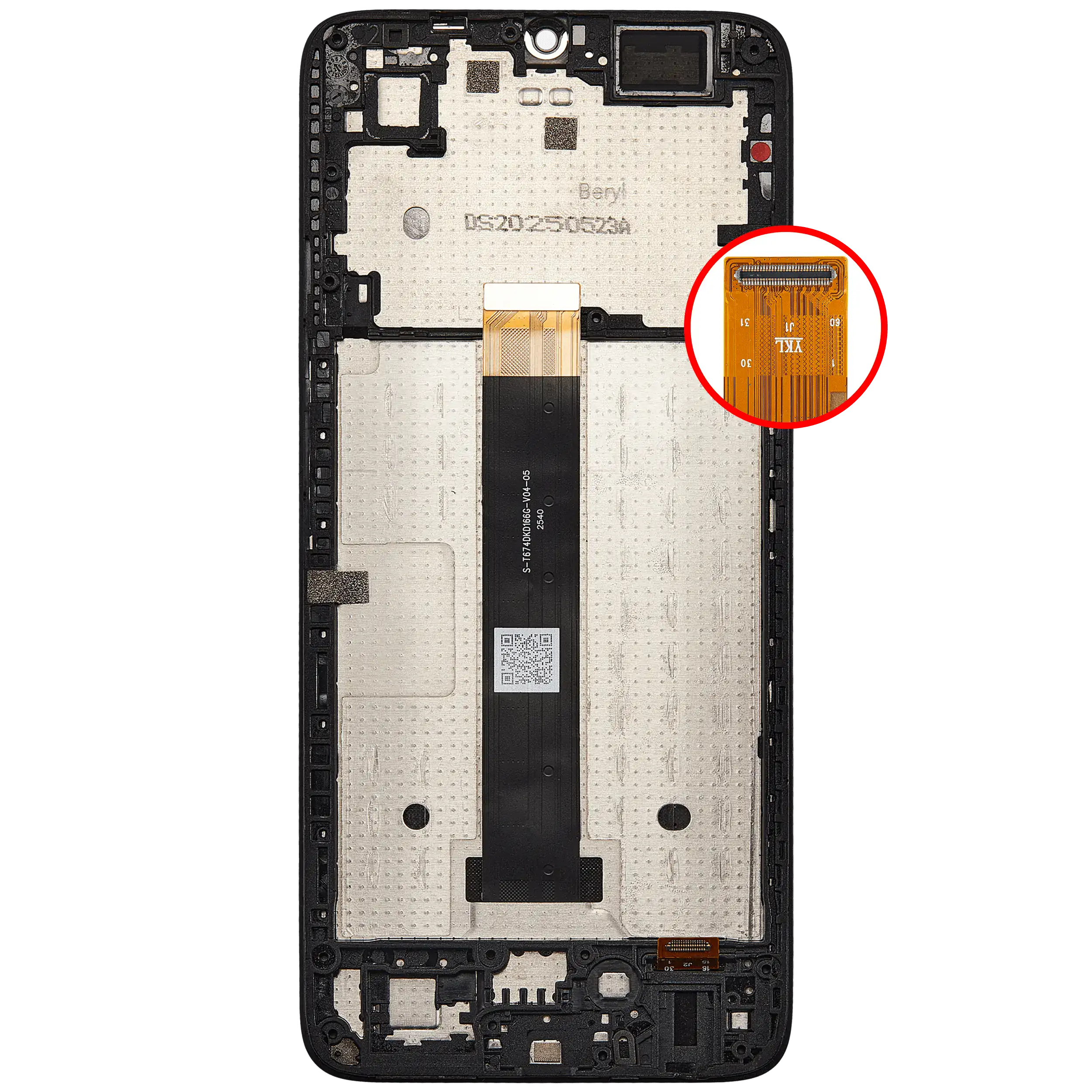 LCD-Display mit Rahmen für TCL K33 (Refurbished) (Alle Farben)