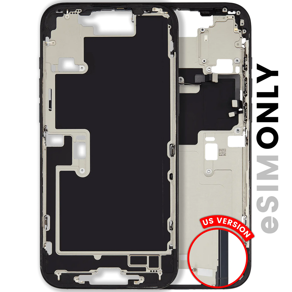 Midframe with Small Parts for iPhone 16 Pro Max (US Version) (Used OEM Pull, C Quality) (Black Titanium)