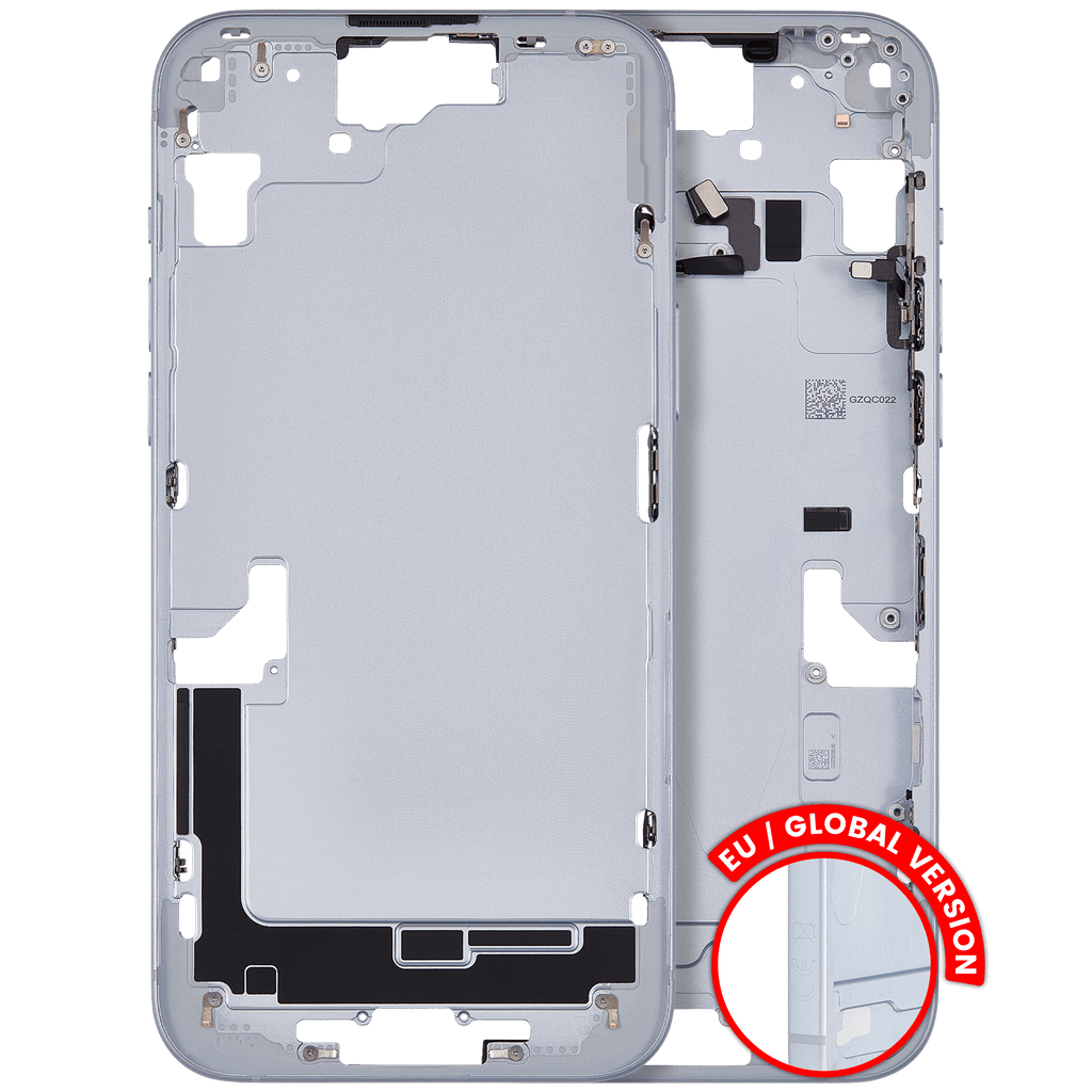 Midframe/Frame with Small Parts for iPhone 15 Plus (EU/Global Version) (Used OEM Pull, B Quality) (Blue)