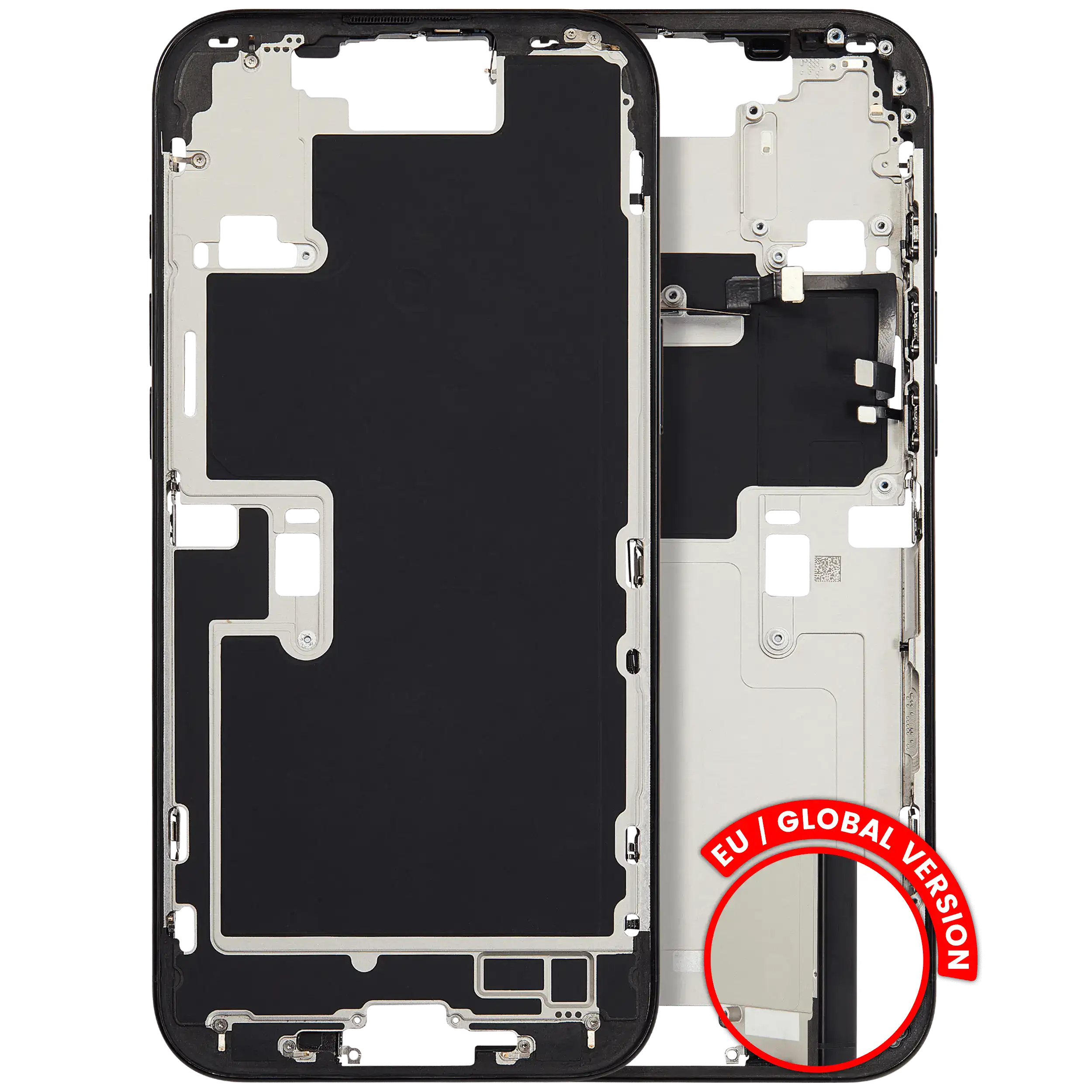 Midframe/Rahmen mit Kleinteilen für iPhone 16 Pro Max Schwarz Titanium OEM Pull