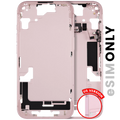 Midframe/Frame with Small Parts for iPhone 15 (US Version) (Used OEM Pull, Quality A) (Pink)