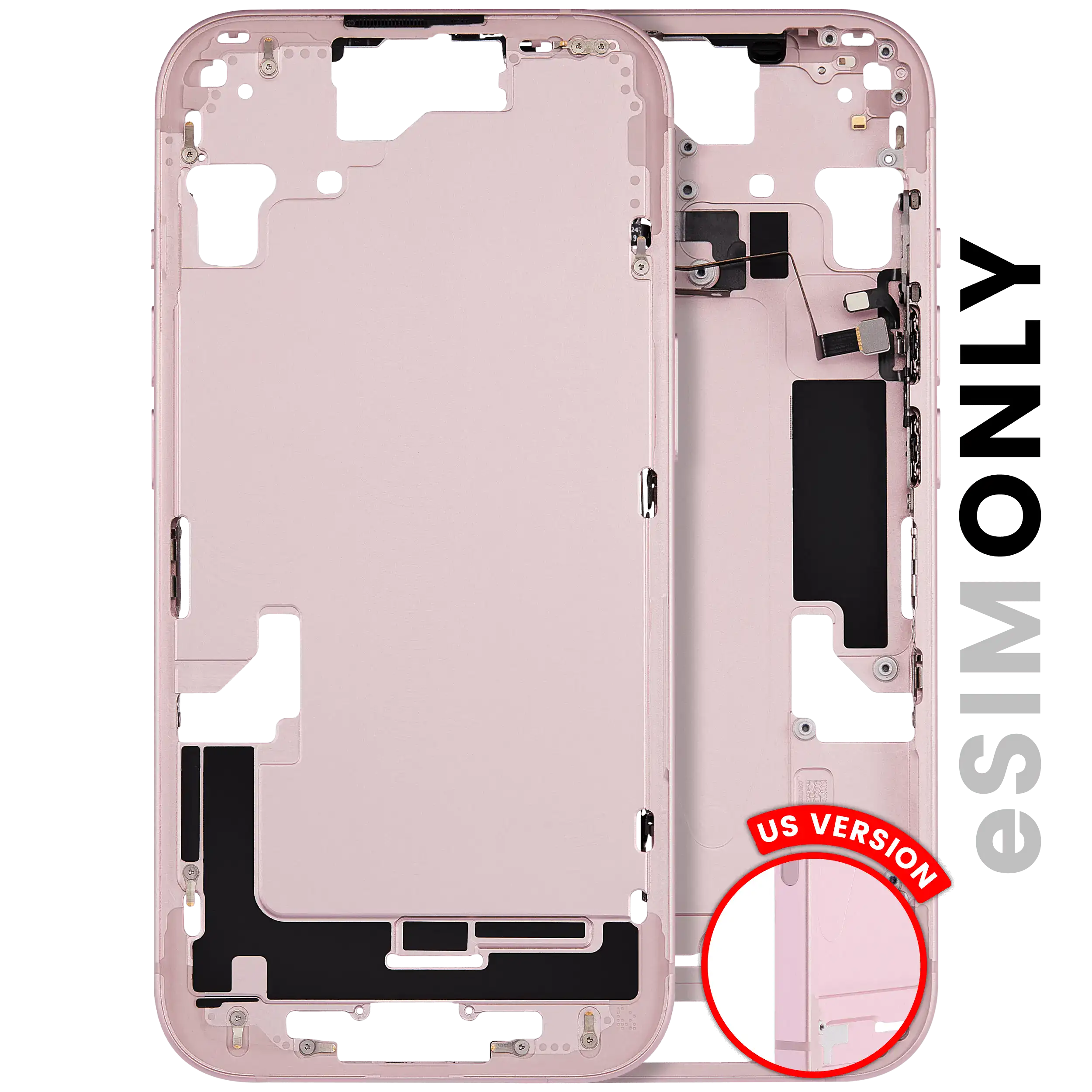 Original Apple-Ausbau C gebraucht – iPhone 15 US Version Rahmen Rosa