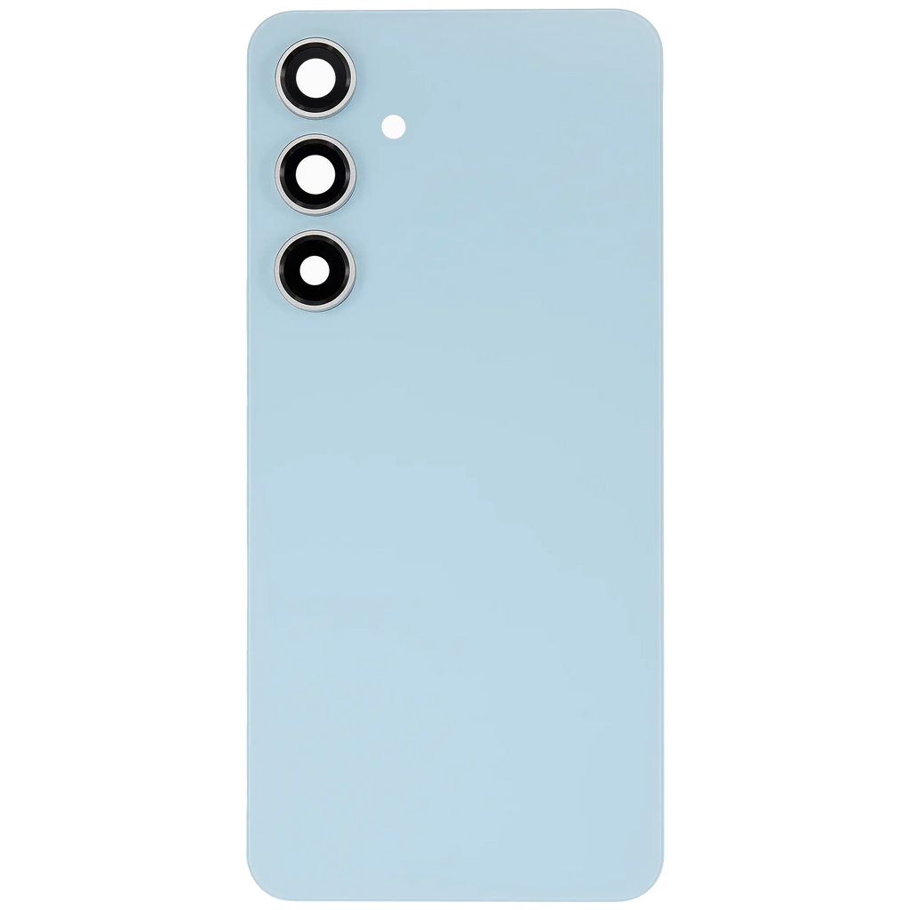 Backcover Glass mit Camera Lens für Samsung Galaxy S24 FE (ohne Logo) (Aftermarket Plus) (Blau)