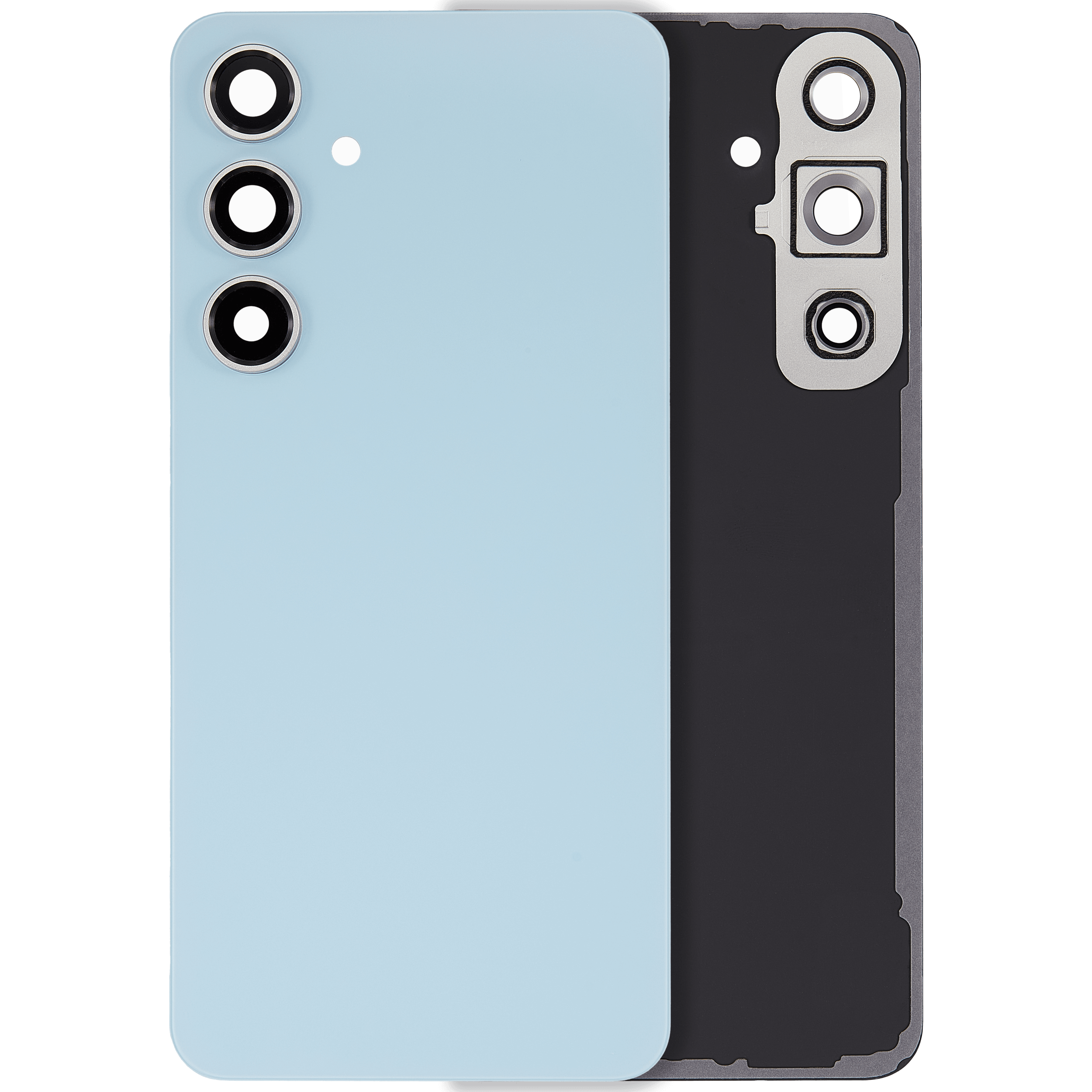 Backcover Glass mit Camera Lens für Samsung Galaxy S24 FE (ohne Logo) (Aftermarket Plus) (Blau)