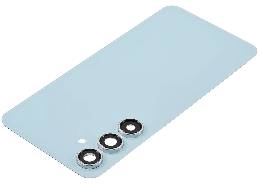 Backcover Glass mit Camera Lens für Samsung Galaxy S24 FE (ohne Logo) (Aftermarket Plus) (Blau)