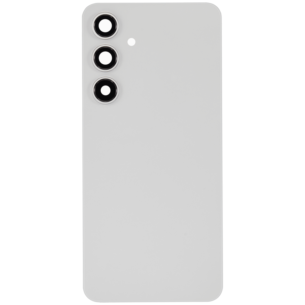 Backcover Glass mit Camera Lens für Samsung Galaxy S24 FE (ohne Logo) (Aftermarket Plus) (Grau)