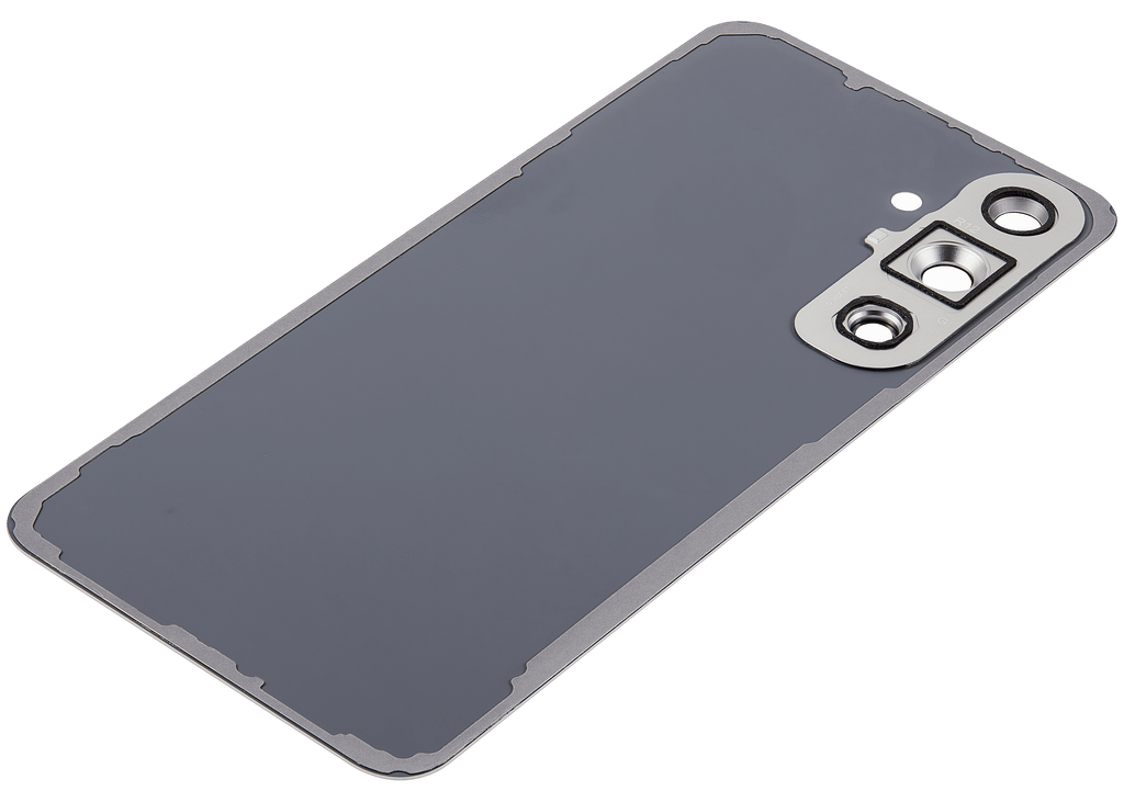 Backcover Glass mit Camera Lens für Samsung Galaxy S24 FE (ohne Logo) (Aftermarket Plus) (Grau)