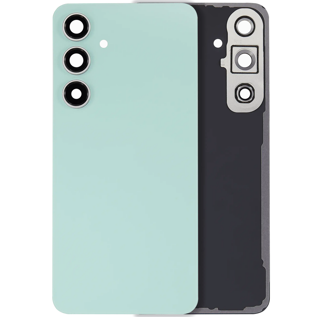 Backcover Glass mit Camera Lens für Samsung Galaxy S24 FE (ohne Logo) (Aftermarket Plus) (Mint)