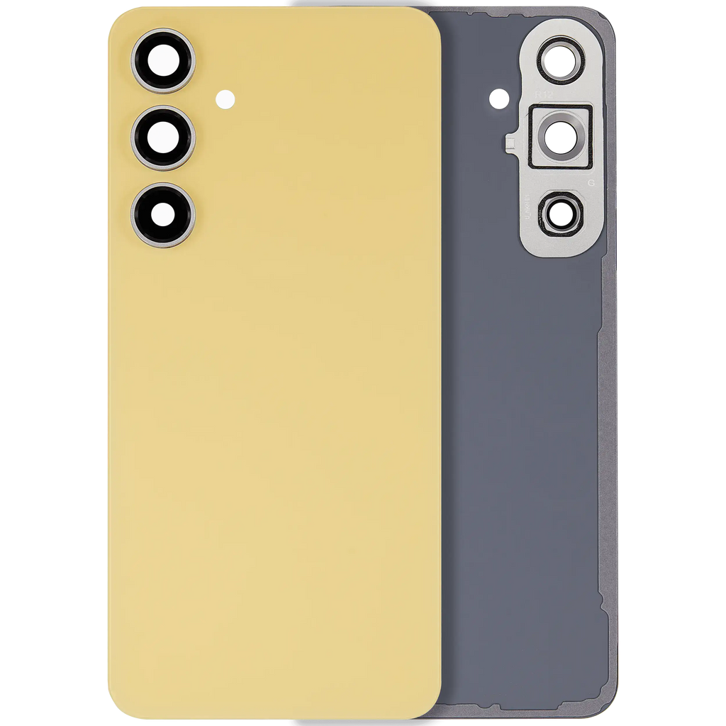 Backcover Glass mit Camera Lens für Samsung Galaxy S24 FE (ohne Logo) (Aftermarket Plus) (Gelb)