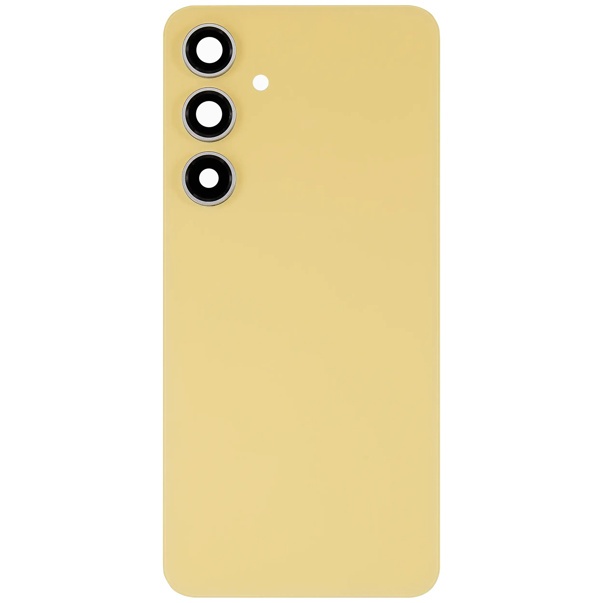 Backcover Glass mit Camera Lens für Samsung Galaxy S24 FE (ohne Logo) (Aftermarket Plus) (Gelb)