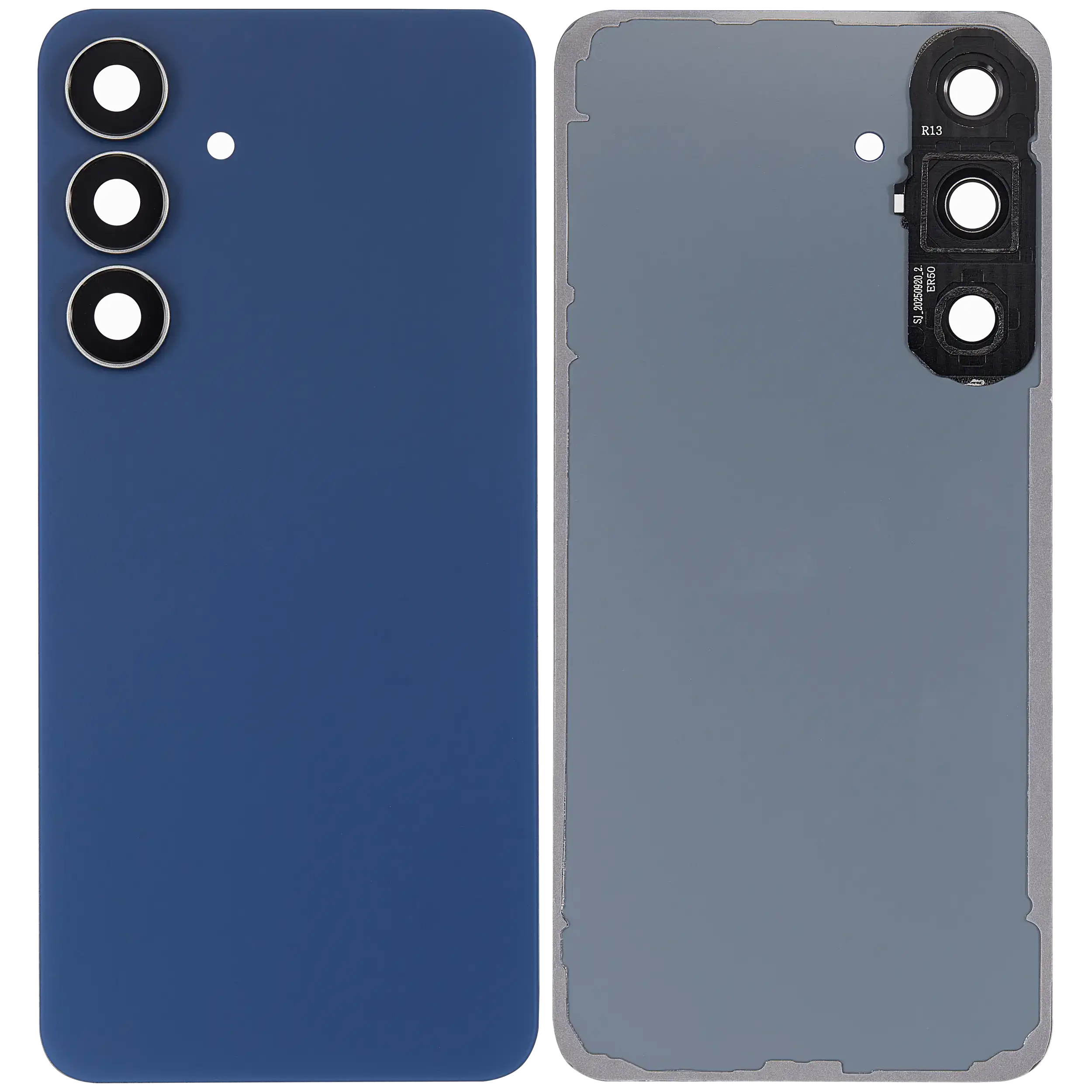 Backcover Glass mit Camera Lens für Samsung Galaxy S25 FE (ohne Logo) (Aftermarket Plus) (Navy)