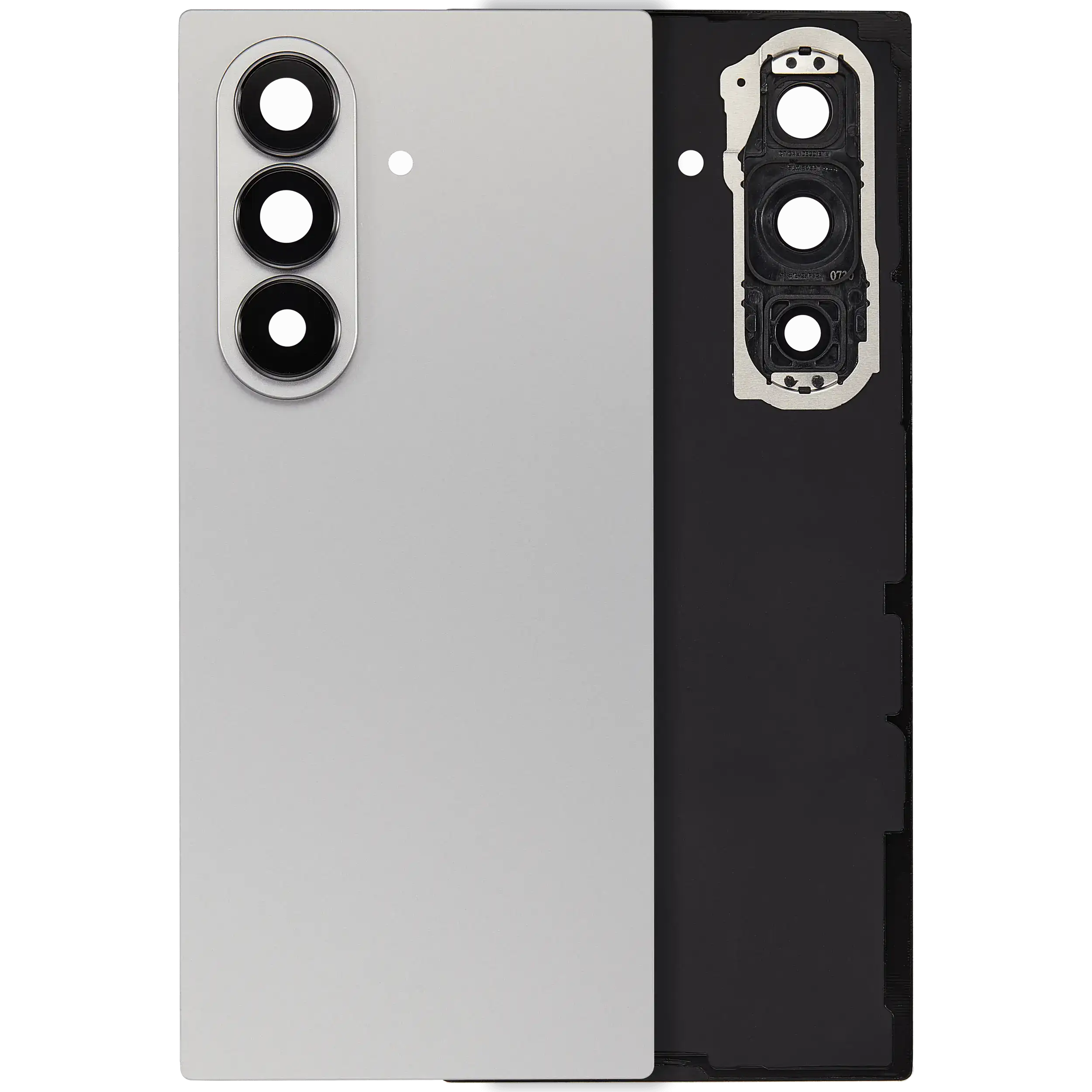 Backcover Glass mit Camera Lens für Samsung Galaxy Z Fold 7 5G (F966) (ohne Logo) (Aftermarket Plus) (Silver Shadow)