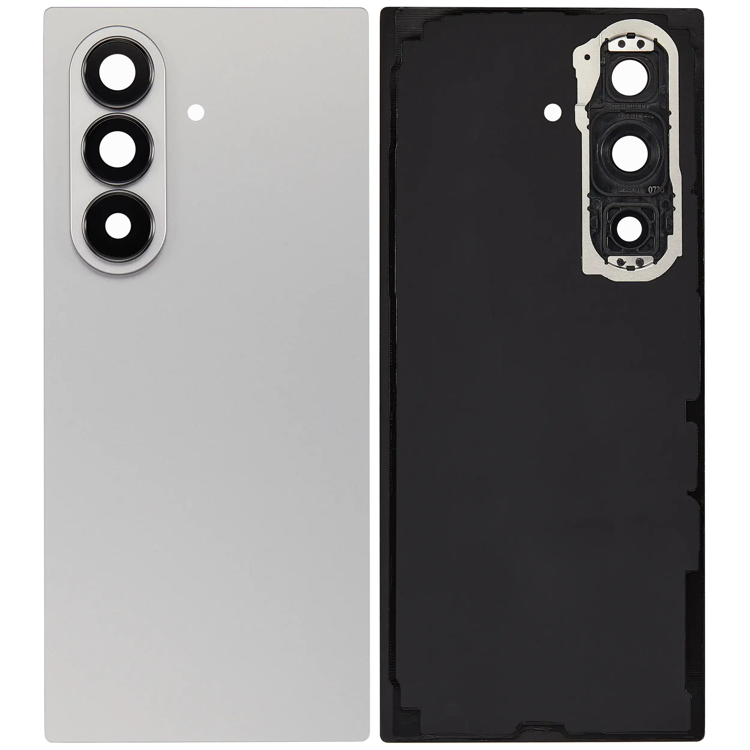 Backcover Glass mit Camera Lens für Samsung Galaxy Z Fold 7 5G (F966) (ohne Logo) (Aftermarket Plus) (Silver Shadow)