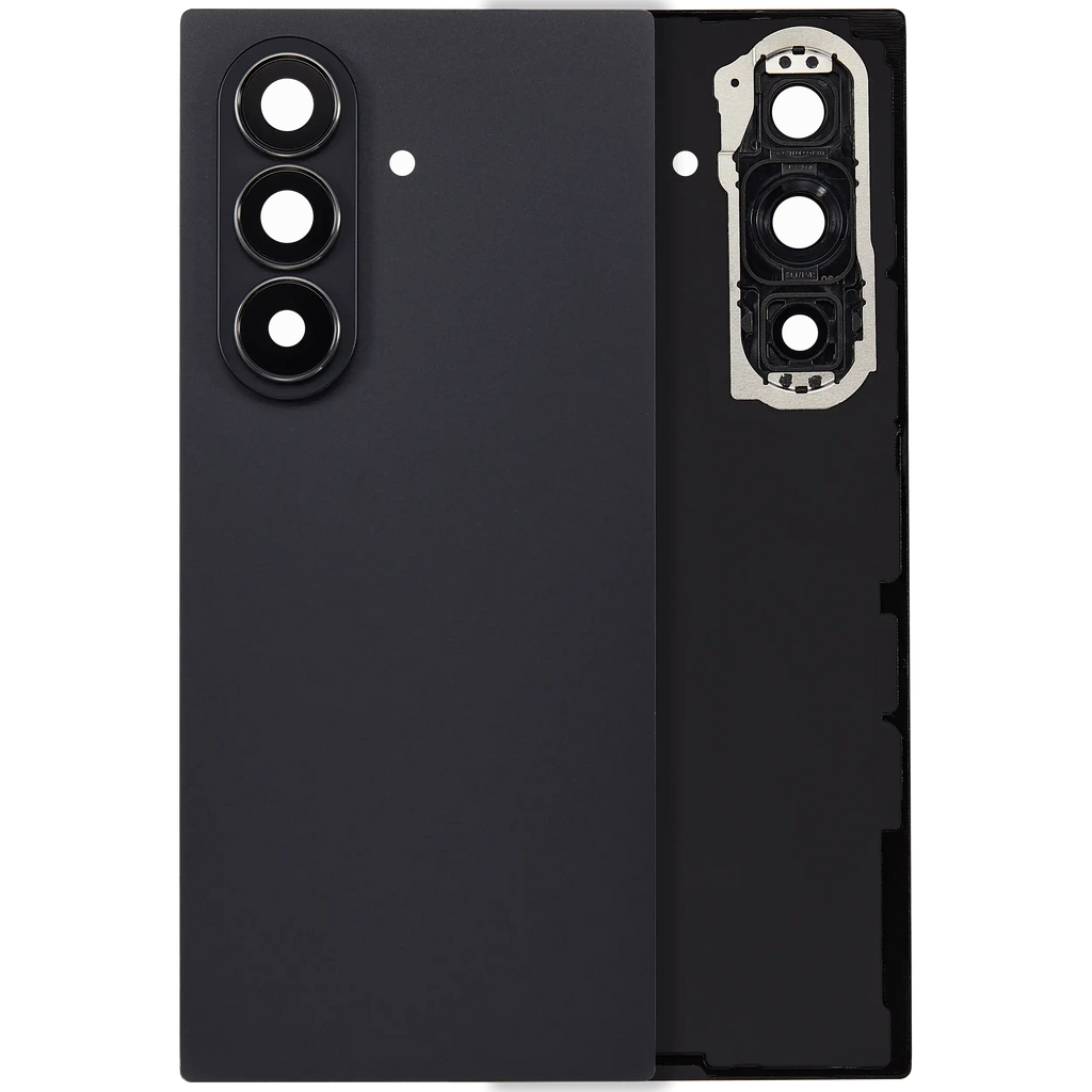 Backcover Glass mit Camera Lens für Samsung Galaxy Z Fold 7 5G (F966) (ohne Logo) (Aftermarket Plus) (Jet Black)