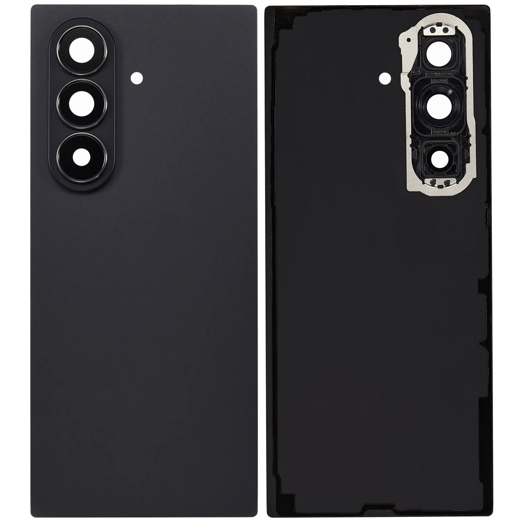 Backcover Glass mit Camera Lens für Samsung Galaxy Z Fold 7 5G (F966) (ohne Logo) (Aftermarket Plus) (Jet Black)