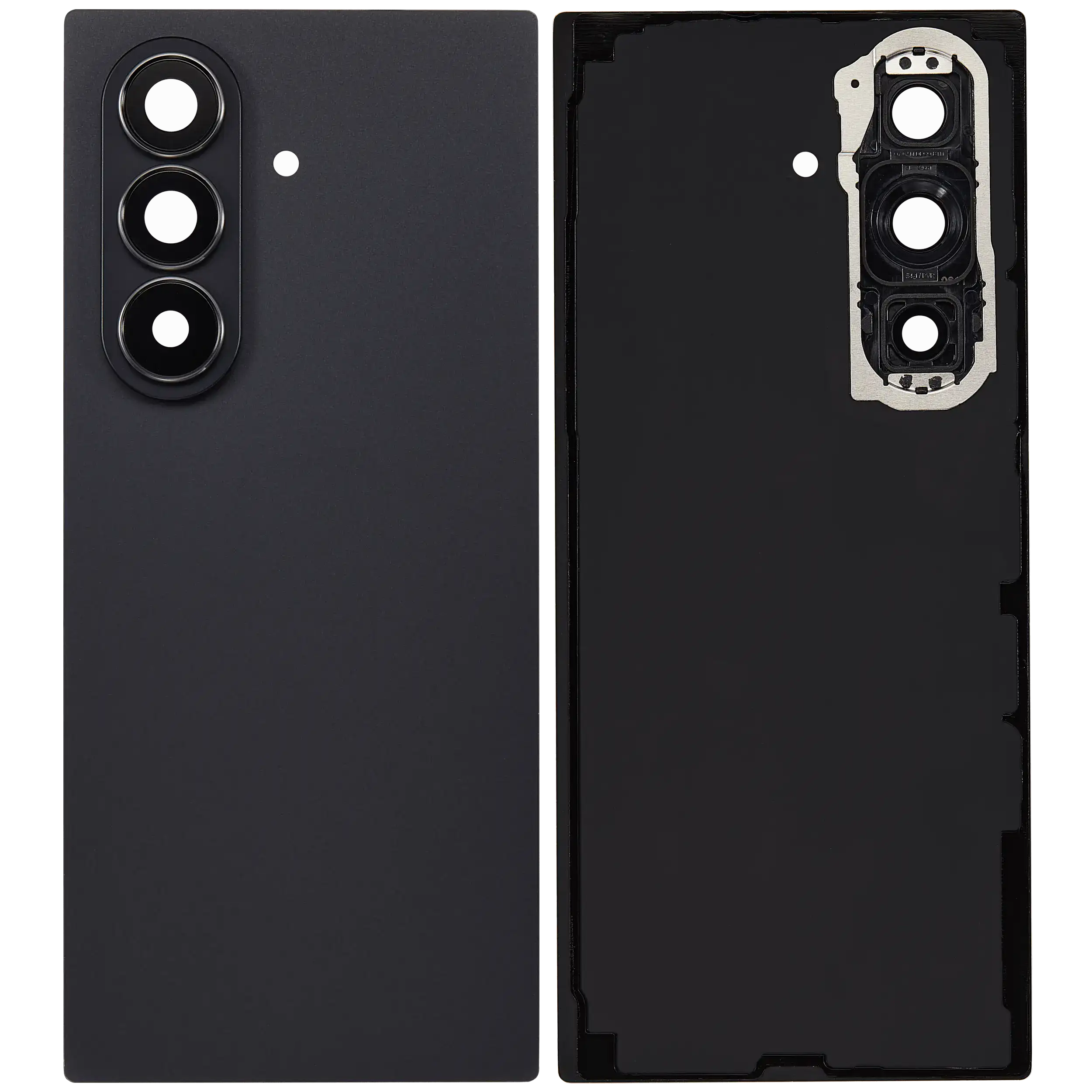 Backcover Glass mit Camera Lens für Samsung Galaxy Z Fold 7 5G (F966) (ohne Logo) (Aftermarket Plus) (Jet Black)