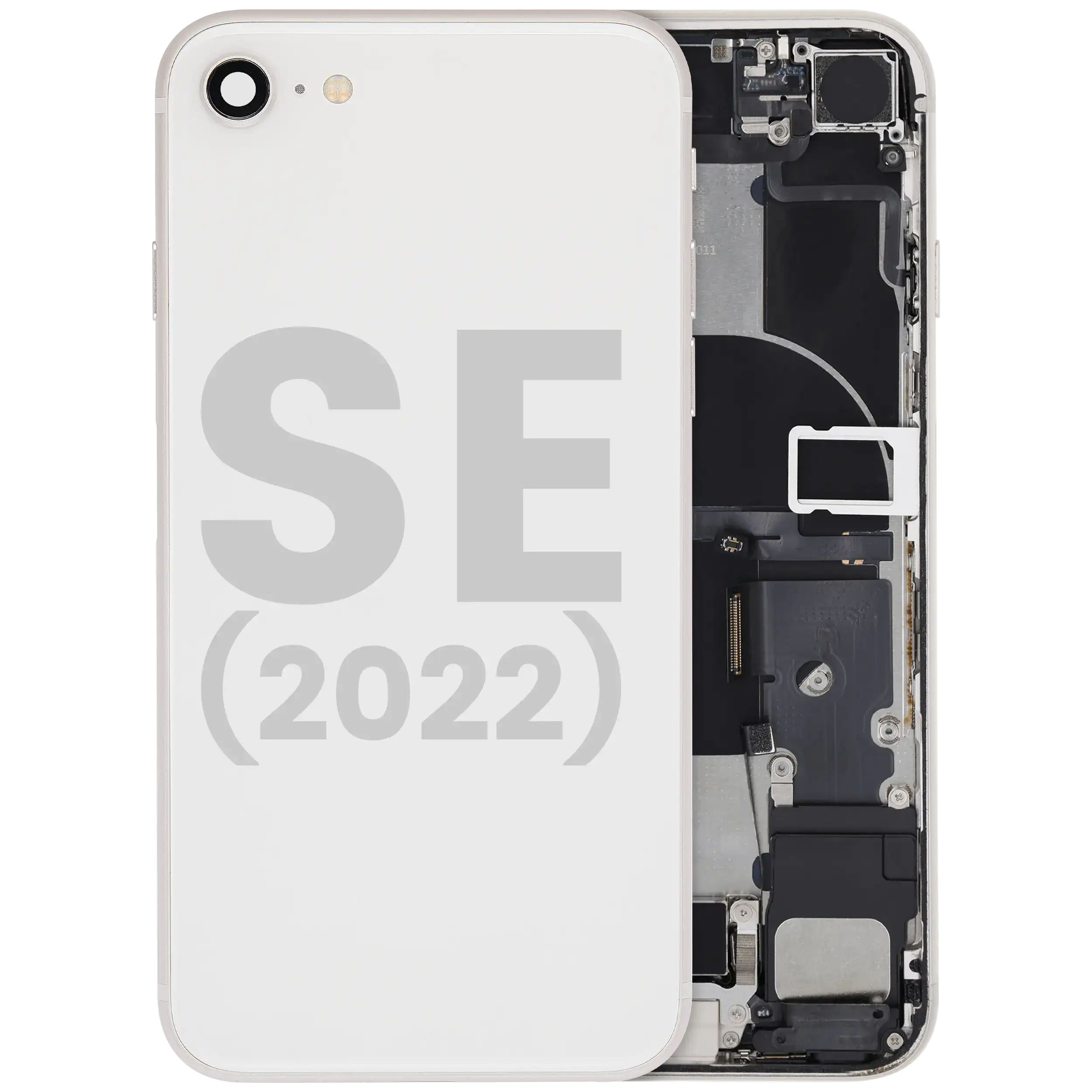 Backcover mit Ladebuchsen-Flex für iPhone SE 2022, OEM Pull A, Starlight