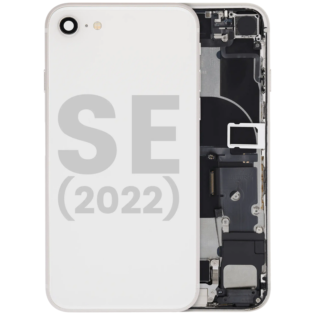 Backcover mit Ladebuchse-Flex für iPhone SE 2022 (OEM-Ausbau C, Starlight)