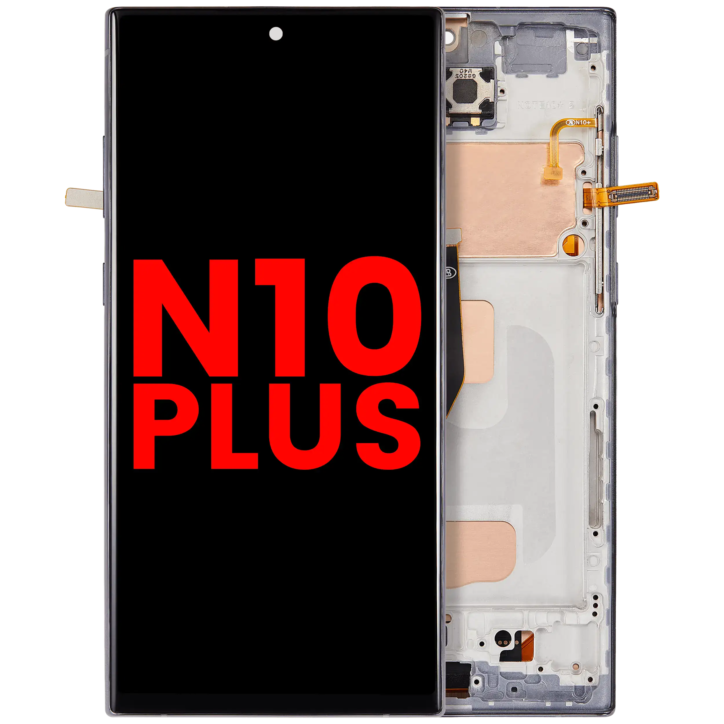 Samsung Galaxy Note10+ Display m. Rahmen, ohne Sensor, Aura Black, Aftermarket+