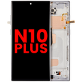 LCD-Display mit Rahmen für Samsung Galaxy Note10+ Aura White (ohne FP)