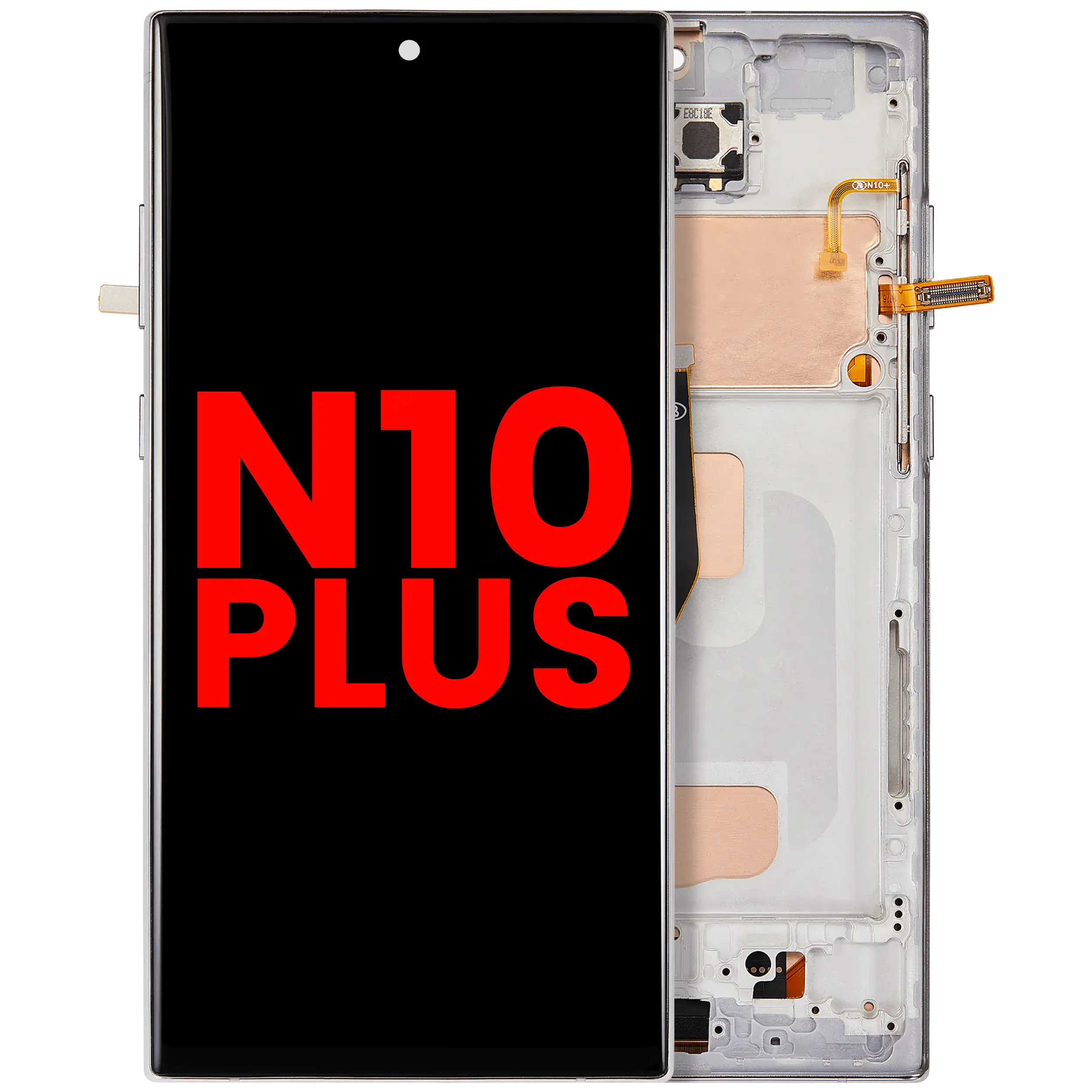 LCD Display with Frame (without Fingerprint Sensor) for Samsung Galaxy Note 10 Plus (Aftermarket Plus: Incell) (Aura White)