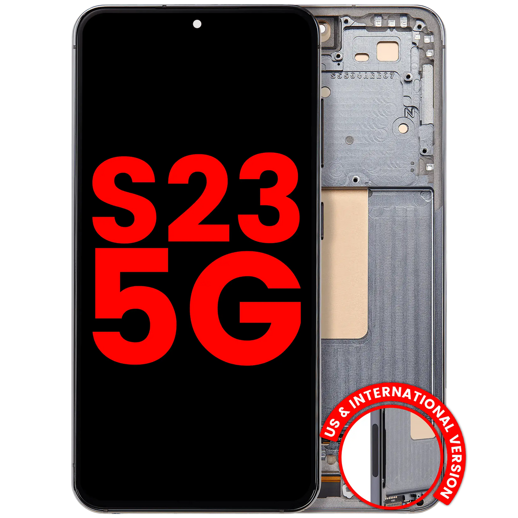 OLED-Display mit Rahmen Samsung Galaxy S23 5G Grün Aftermarket Plus