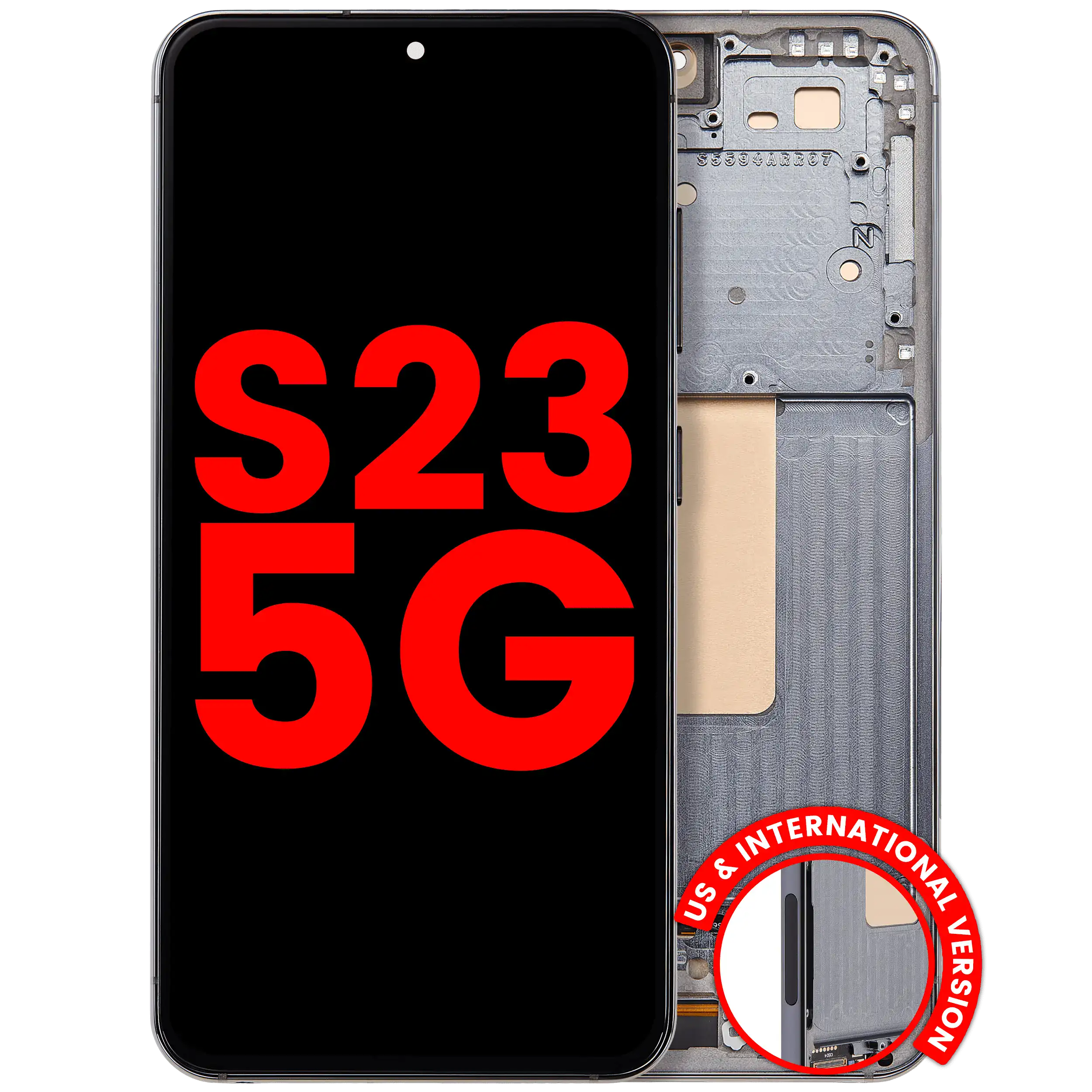 OLED-Display mit Rahmen Samsung Galaxy S23 5G Grün Aftermarket Plus