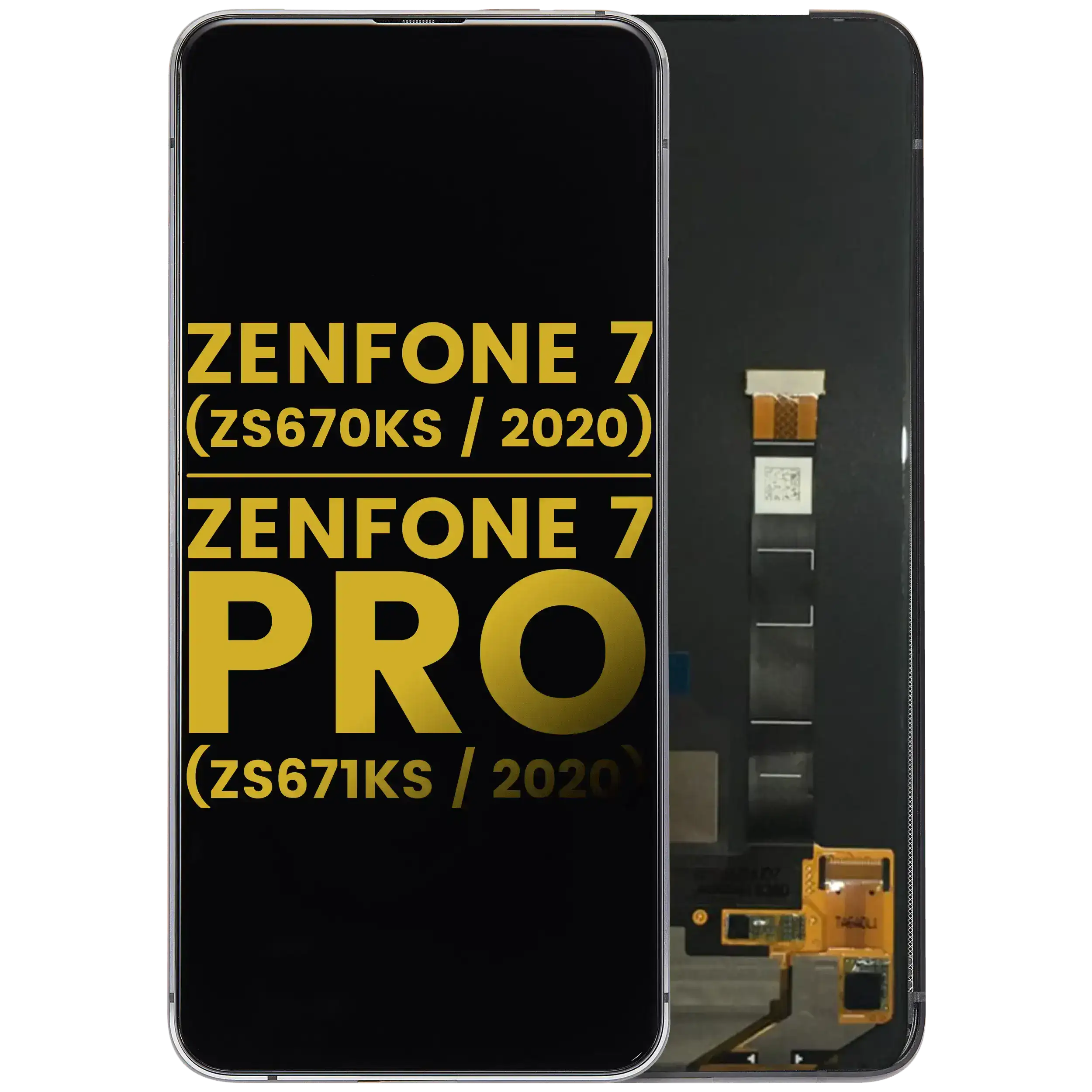 OLED-Display ohne Rahmen für Asus ZenFone 7/7 Pro Refurbished Schwarz