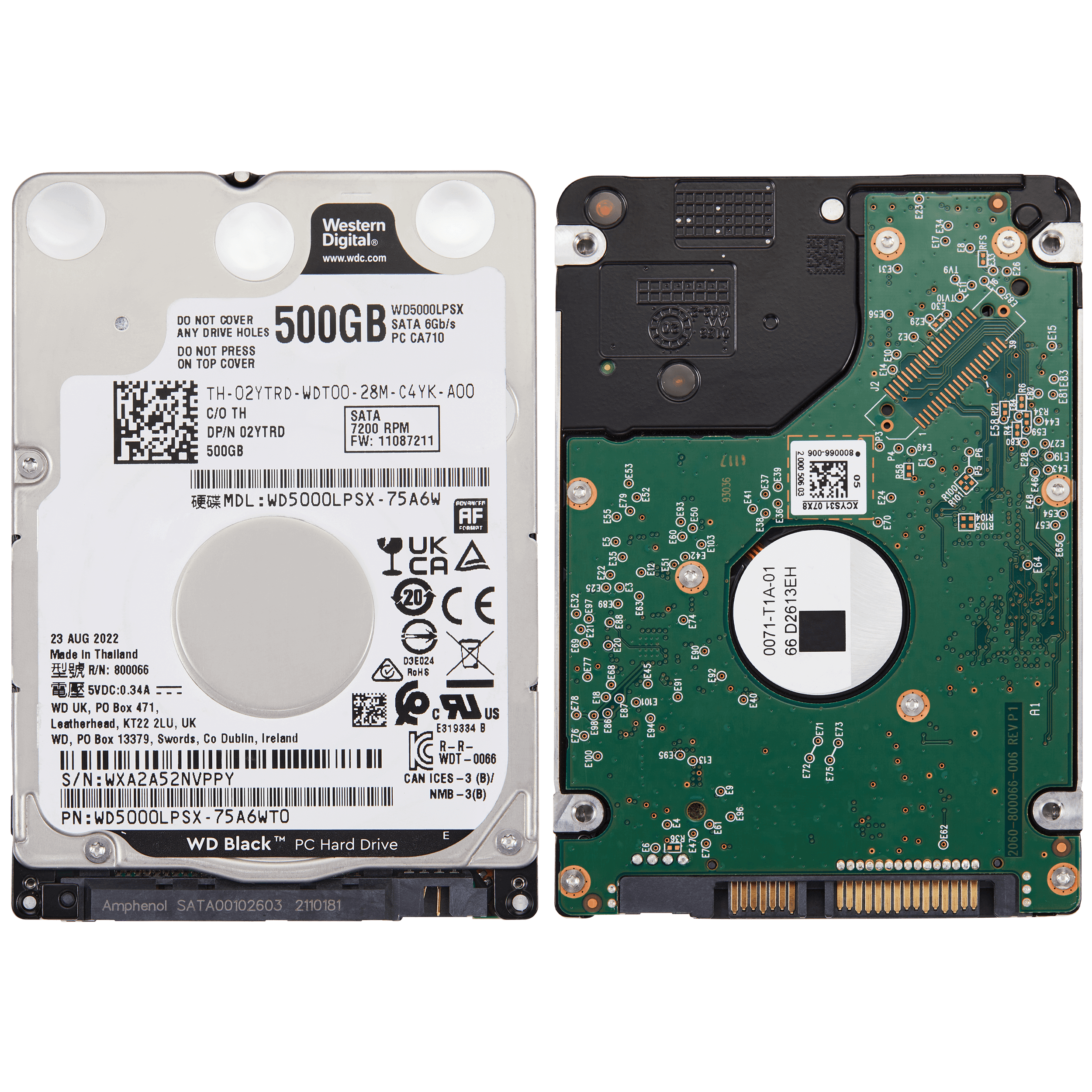 WD5000LPVX 2.5" Internal HDD (500GB) for PCs, Xbox One X and Xbox One S
