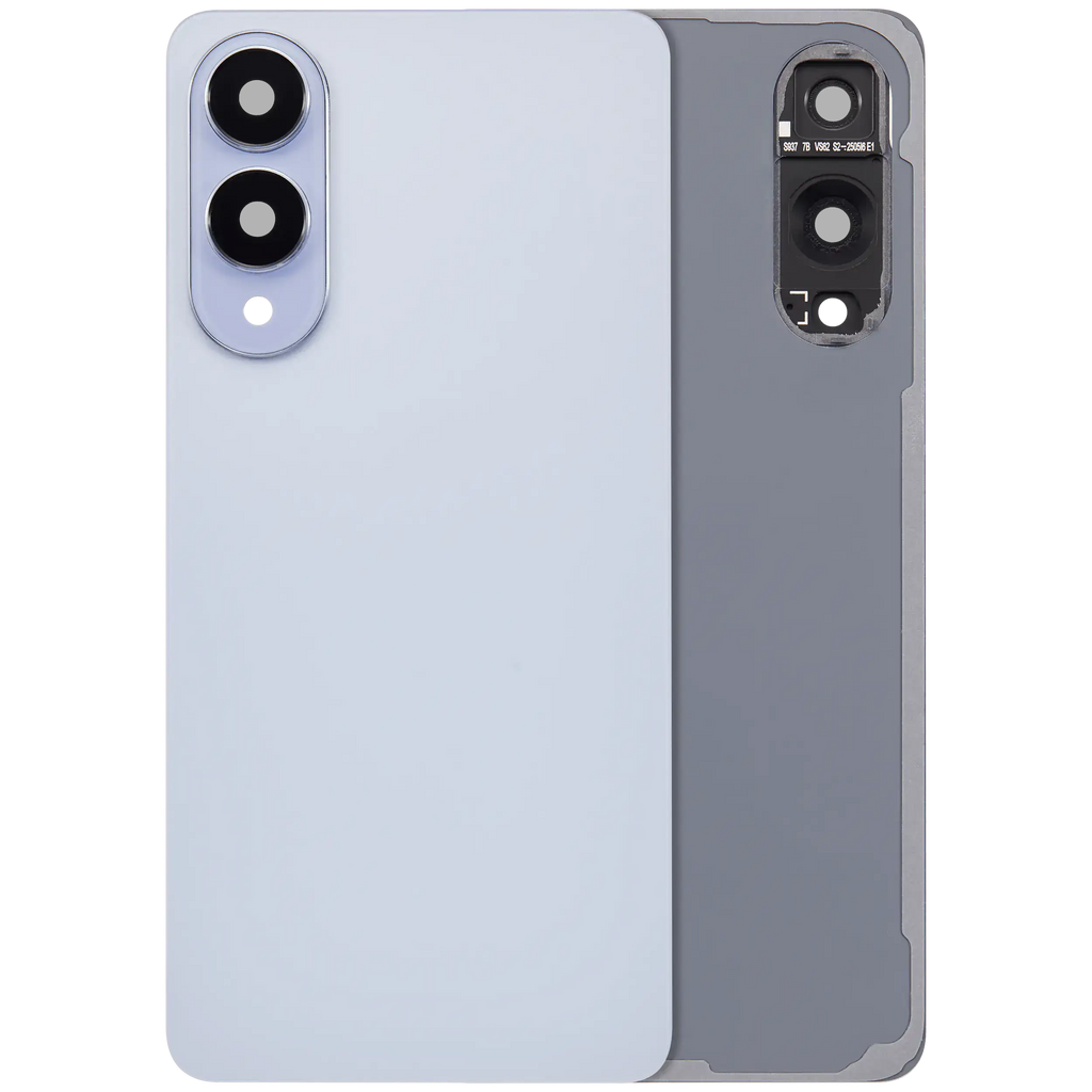 Backcover Glass mit Camera Lens für Samsung Galaxy S25 Edge (ohne Logo) (Aftermarket Plus) (Titanium Icyblue)