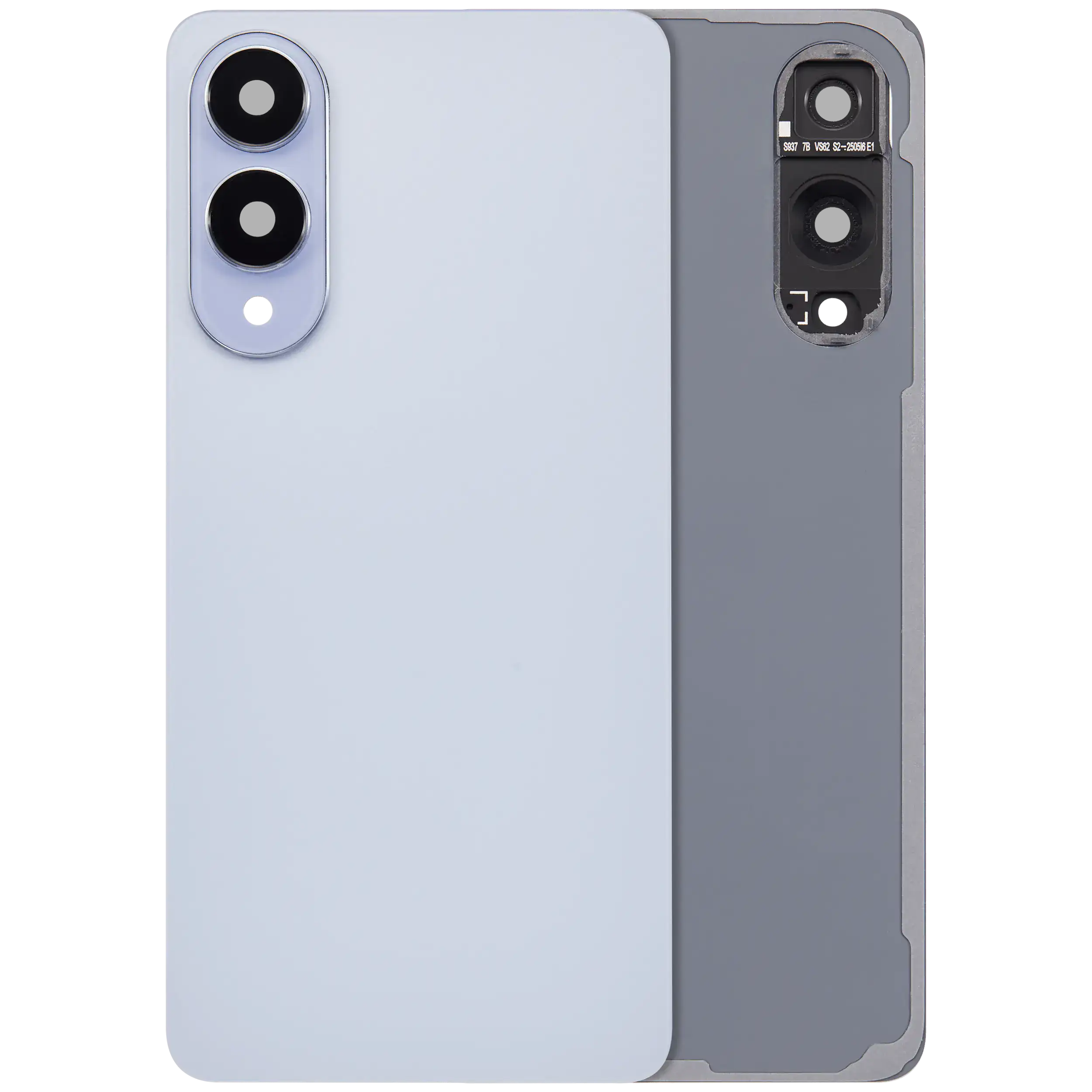 Backcover Glass mit Camera Lens für Samsung Galaxy S25 Edge (ohne Logo) (Aftermarket Plus) (Titanium Icyblue)