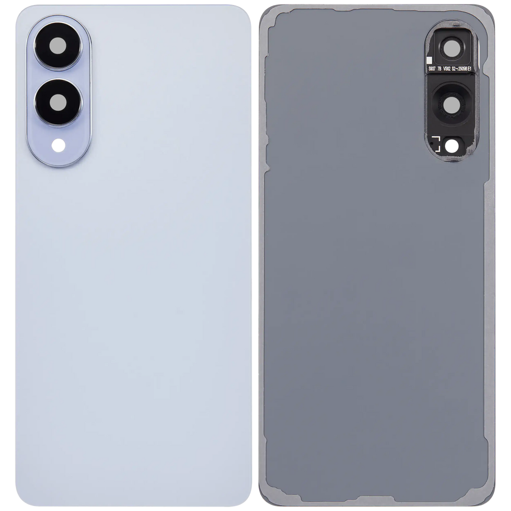 Backcover Glass mit Camera Lens für Samsung Galaxy S25 Edge (ohne Logo) (Aftermarket Plus) (Titanium Icyblue)