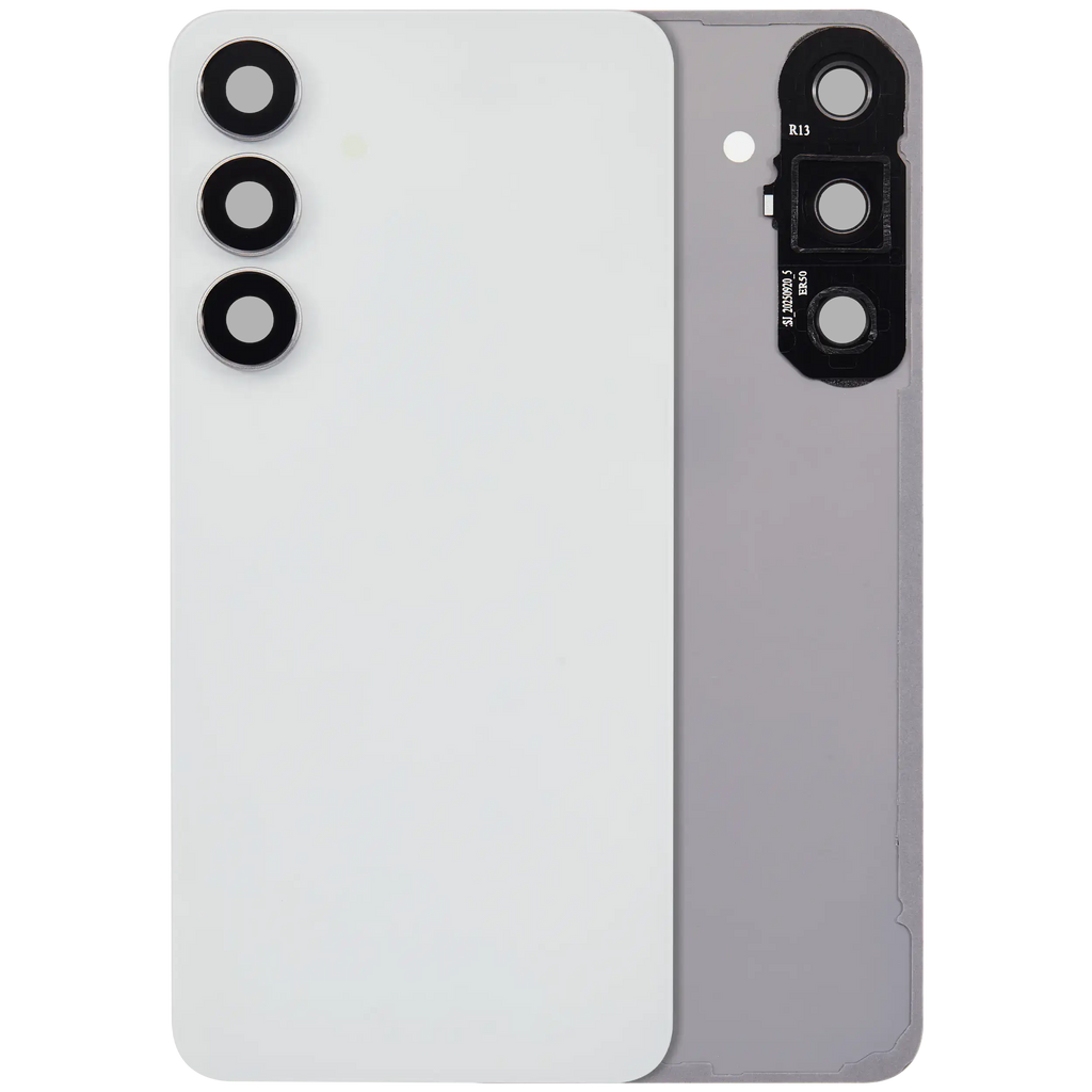Backcover Glass mit Camera Lens für Samsung Galaxy S25 FE (ohne Logo) (Aftermarket Plus) (Weiß)