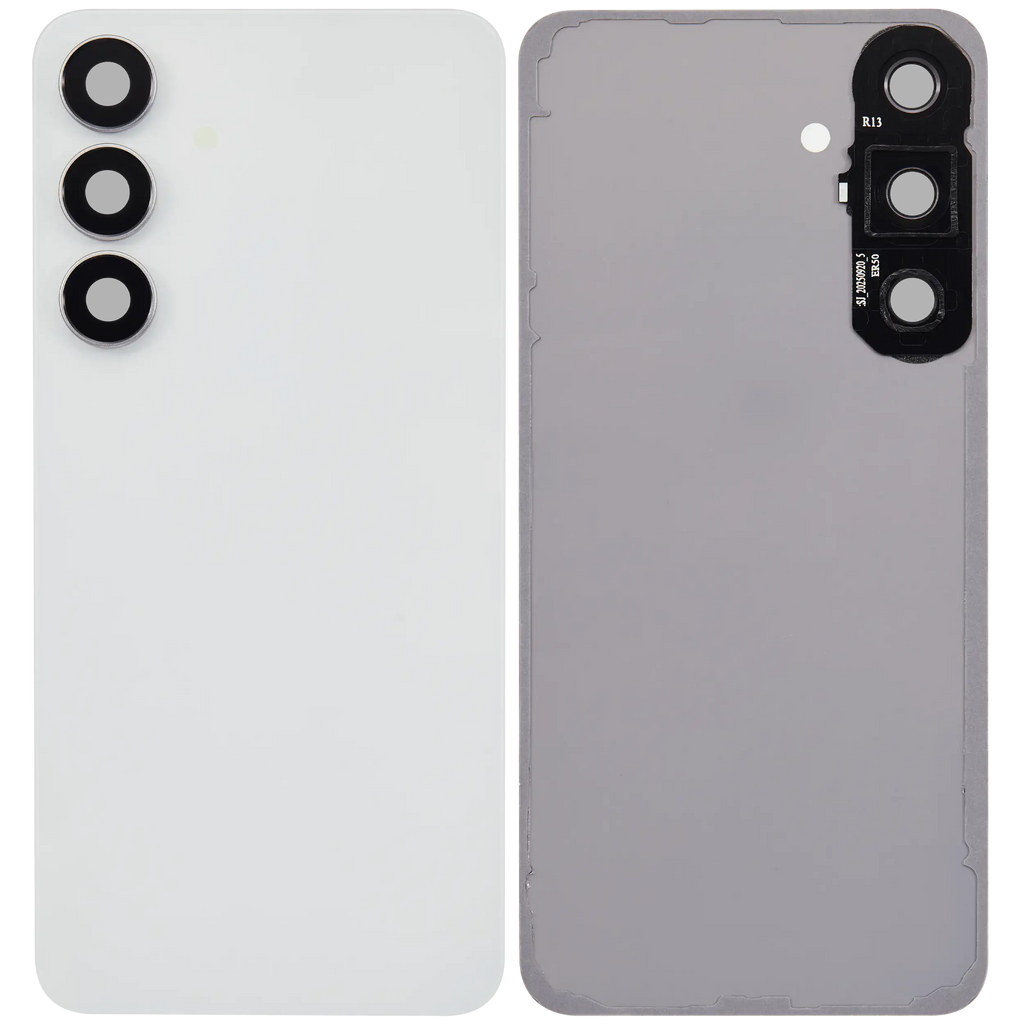 Backcover Glass mit Camera Lens für Samsung Galaxy S25 FE (ohne Logo) (Aftermarket Plus) (Weiß)