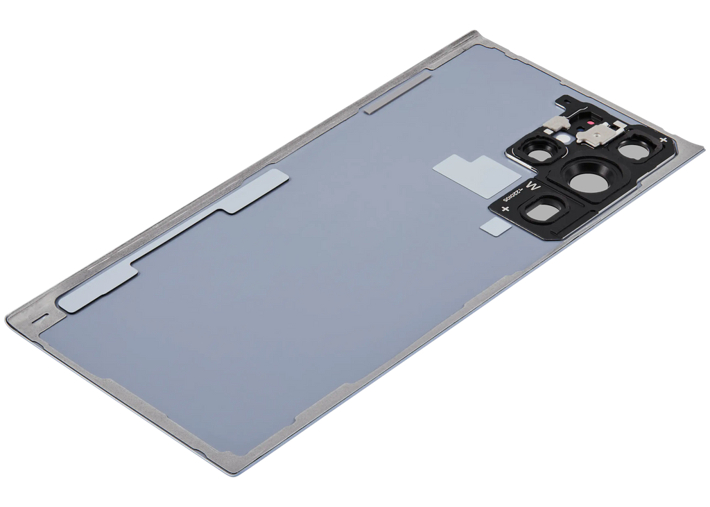 Backcover Glass mit Camera Lens für Samsung Galaxy S22 Ultra 5G (ohne Logo) (Aftermarket Plus) (Sky Blue)