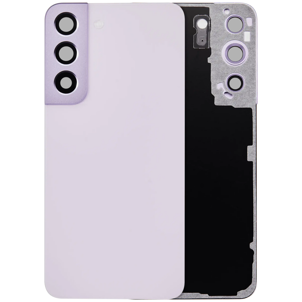 Backcover Glass mit Camera Lens für Samsung Galaxy S22 5G (ohne Logo) (Aftermarket Plus) (Bora Purple)