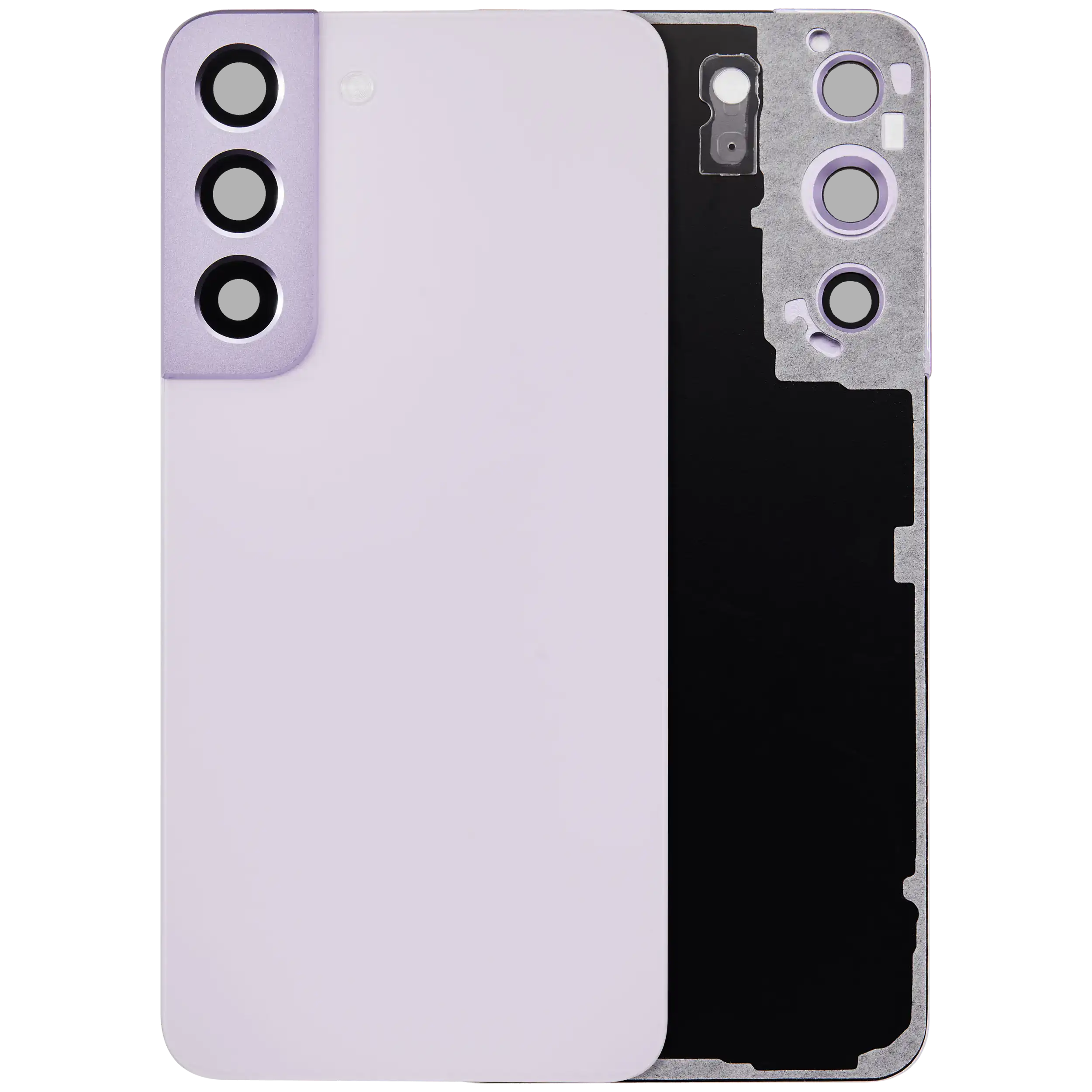 Backcover Glass mit Camera Lens für Samsung Galaxy S22 5G (ohne Logo) (Aftermarket Plus) (Bora Purple)