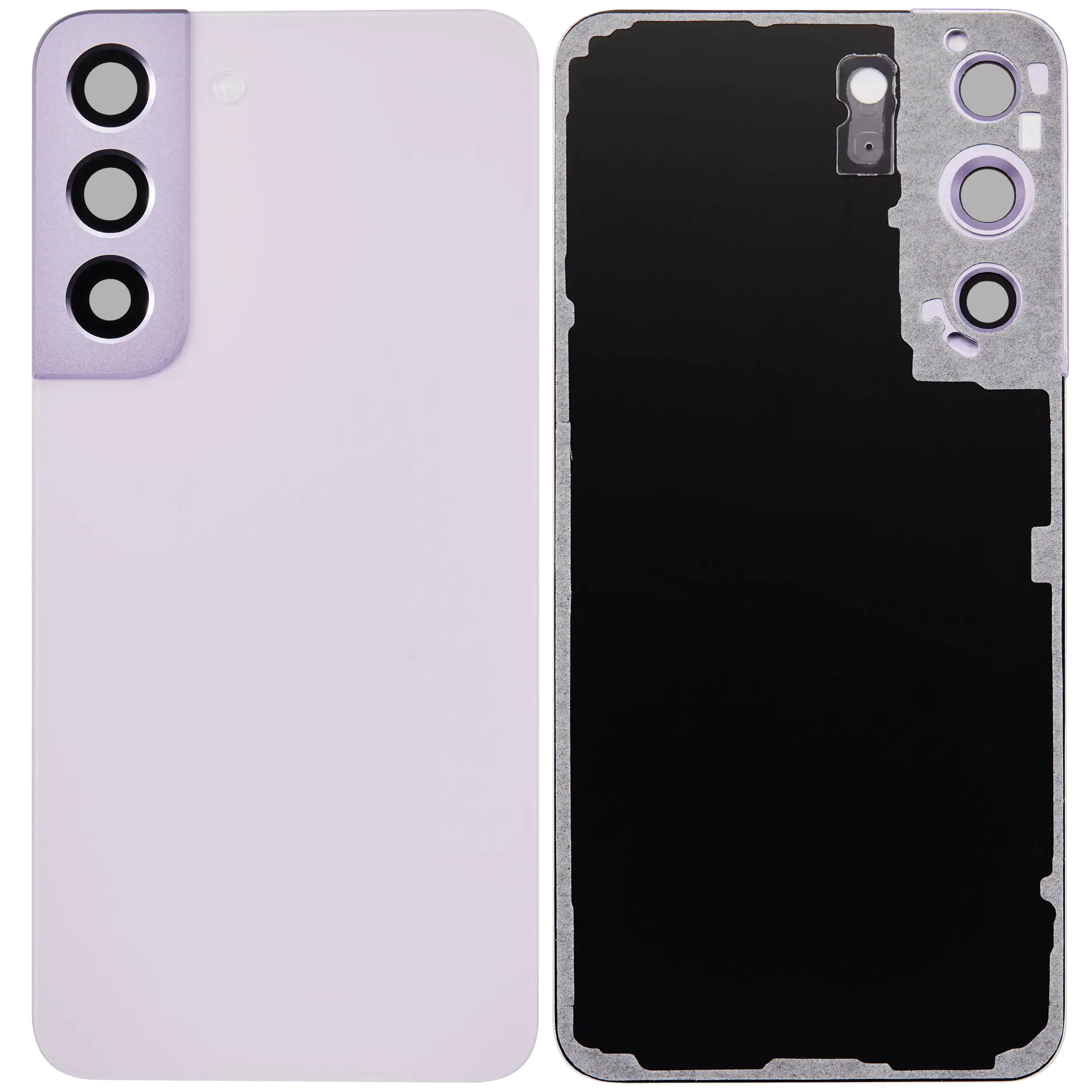 Backcover Glass mit Camera Lens für Samsung Galaxy S22 5G (ohne Logo) (Aftermarket Plus) (Bora Purple)
