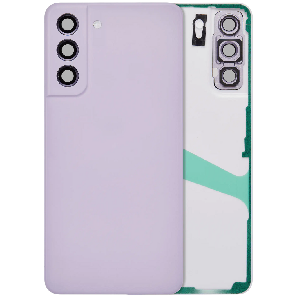 Backcover Glass mit Camera Lens für Samsung Galaxy S21 FE 5G (ohne Logo) (Aftermarket Plus) (Lavender)