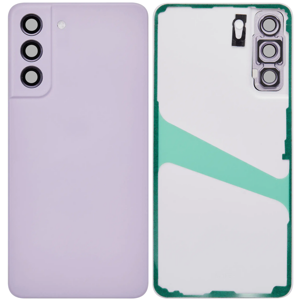 Backcover Glass mit Camera Lens für Samsung Galaxy S21 FE 5G (ohne Logo) (Aftermarket Plus) (Lavender)