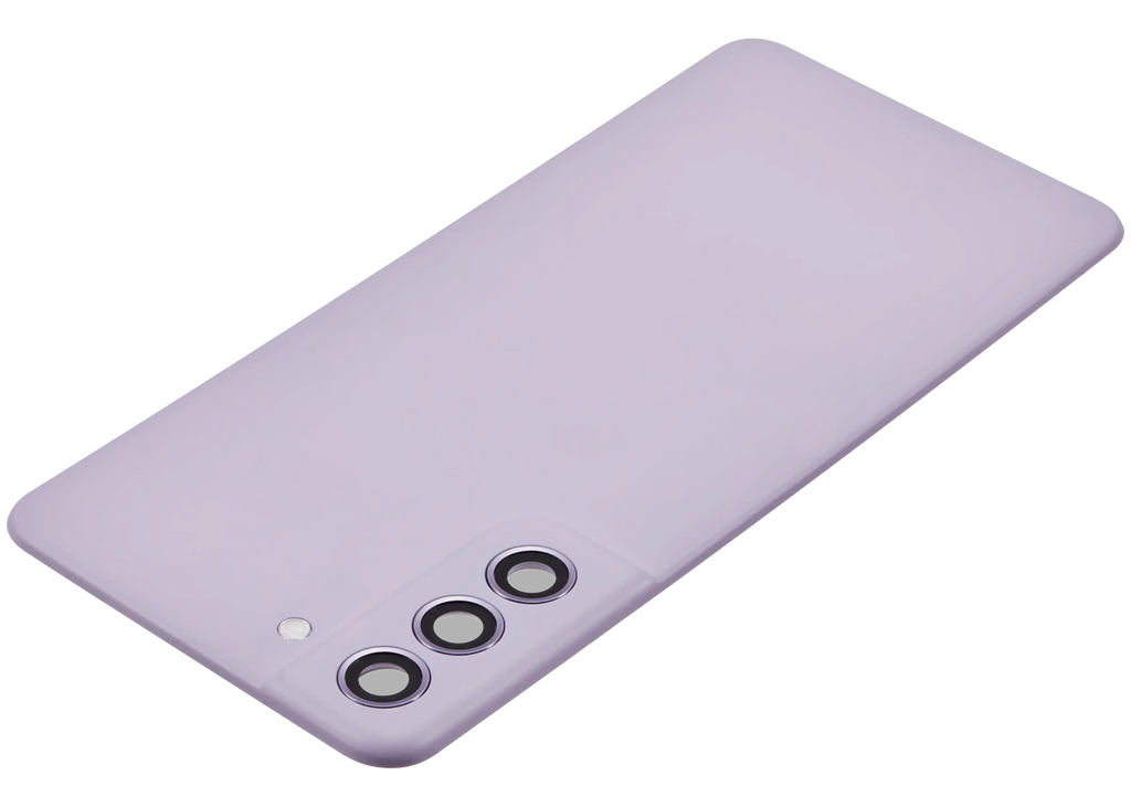 Backcover Glass mit Camera Lens für Samsung Galaxy S21 FE 5G (ohne Logo) (Aftermarket Plus) (Lavender)