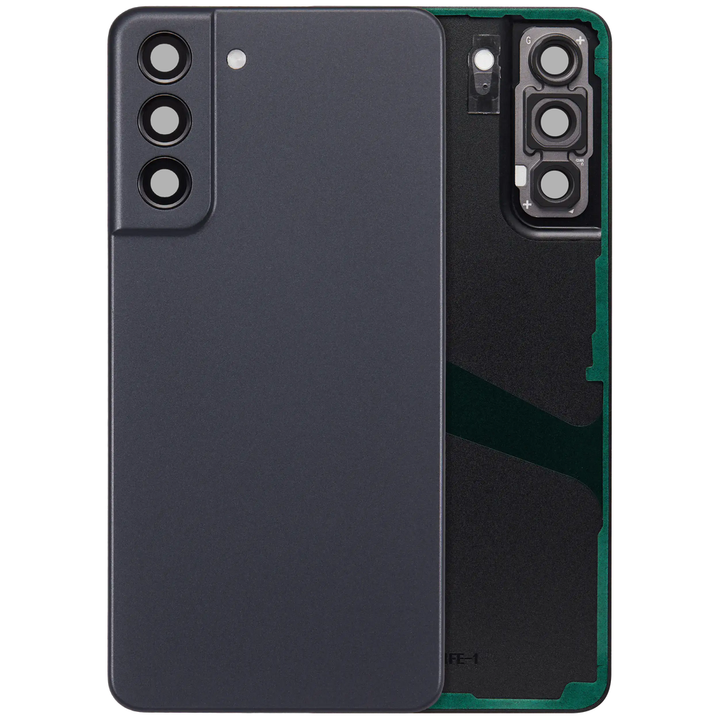 Backcover Glass mit Camera Lens für Samsung Galaxy S21 FE 5G (ohne Logo) (Aftermarket Plus) (Graphite)