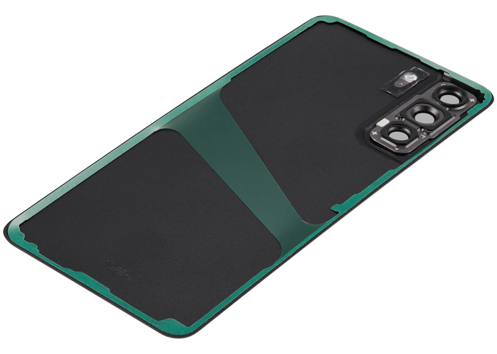 Backcover Glass mit Camera Lens für Samsung Galaxy S21 FE 5G (ohne Logo) (Aftermarket Plus) (Graphite)