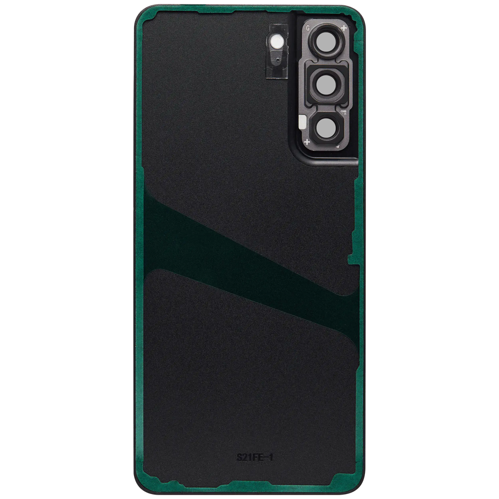 Backcover Glass mit Camera Lens für Samsung Galaxy S21 FE 5G (ohne Logo) (Aftermarket Plus) (Graphite)