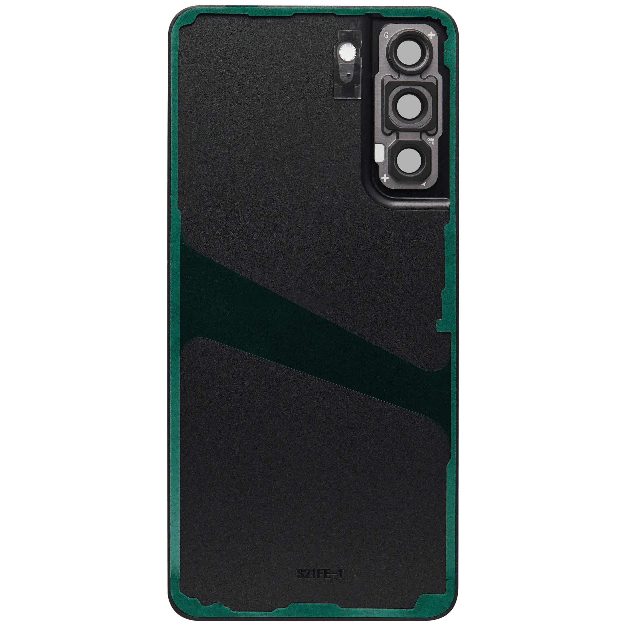 Backcover Glass mit Camera Lens für Samsung Galaxy S21 FE 5G (ohne Logo) (Aftermarket Plus) (Graphite)
