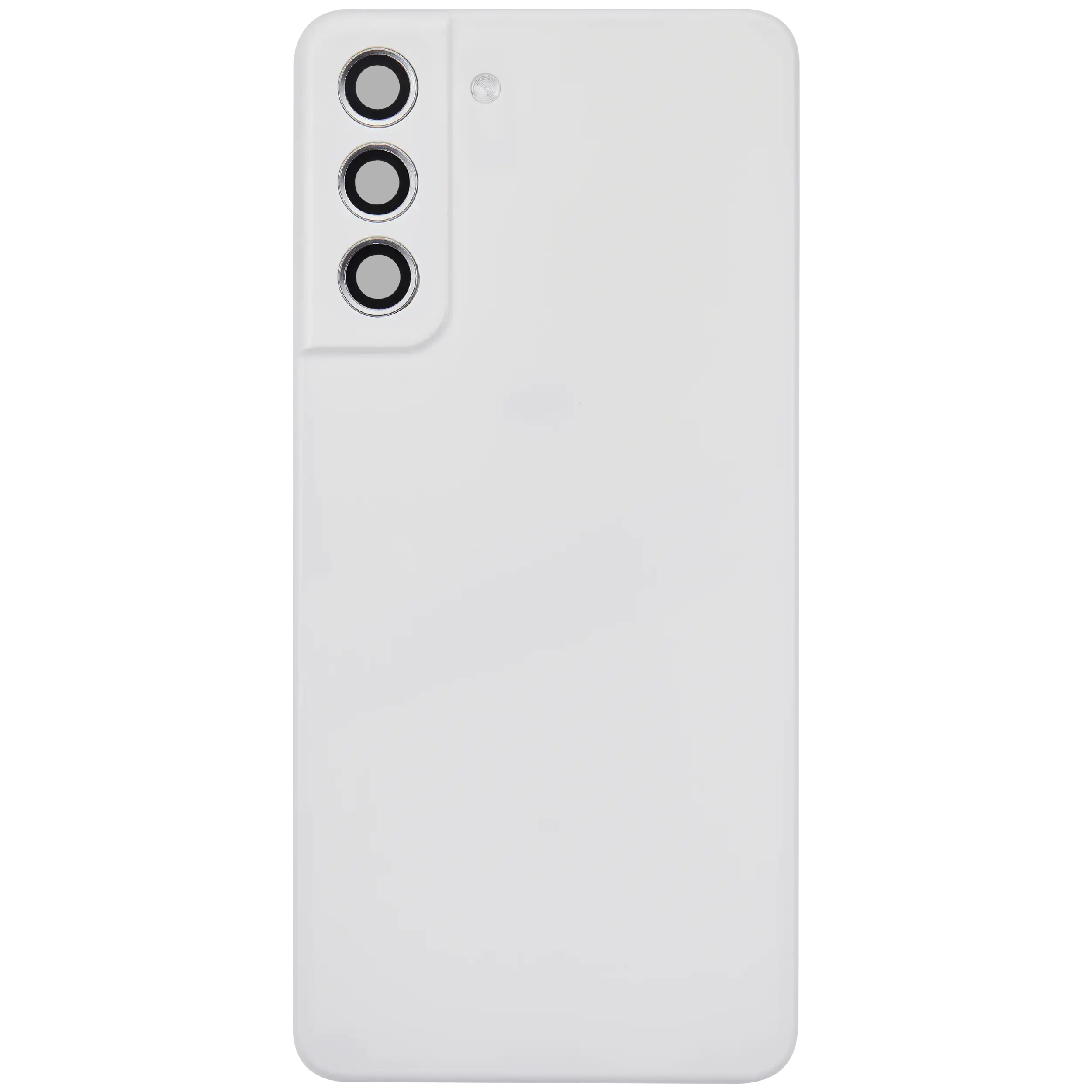 Backcover Glass mit Camera Lens für Samsung Galaxy S21 FE 5G (ohne Logo) (Aftermarket Plus) (Weiß)