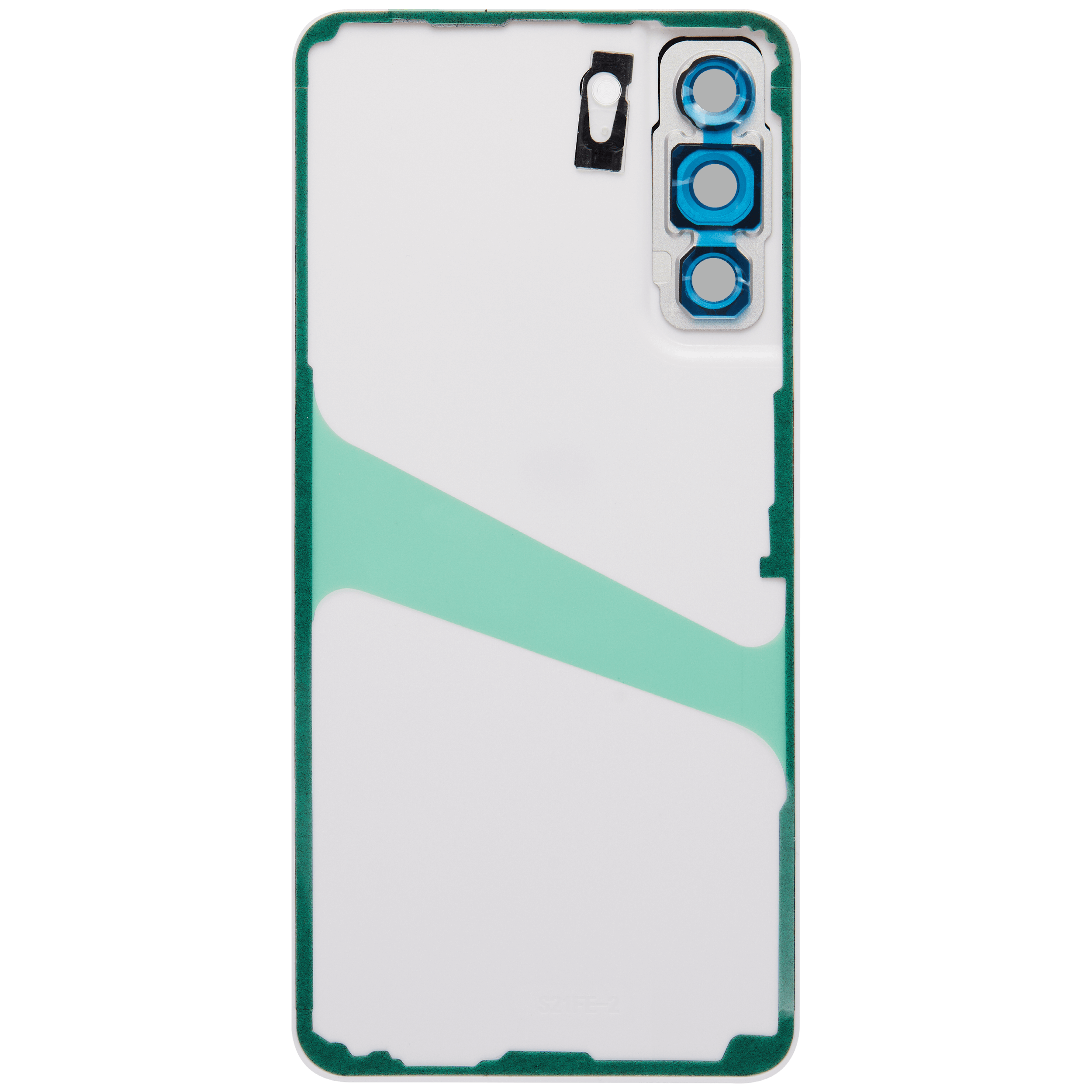 Backcover Glass mit Camera Lens für Samsung Galaxy S21 FE 5G (ohne Logo) (Aftermarket Plus) (Weiß)