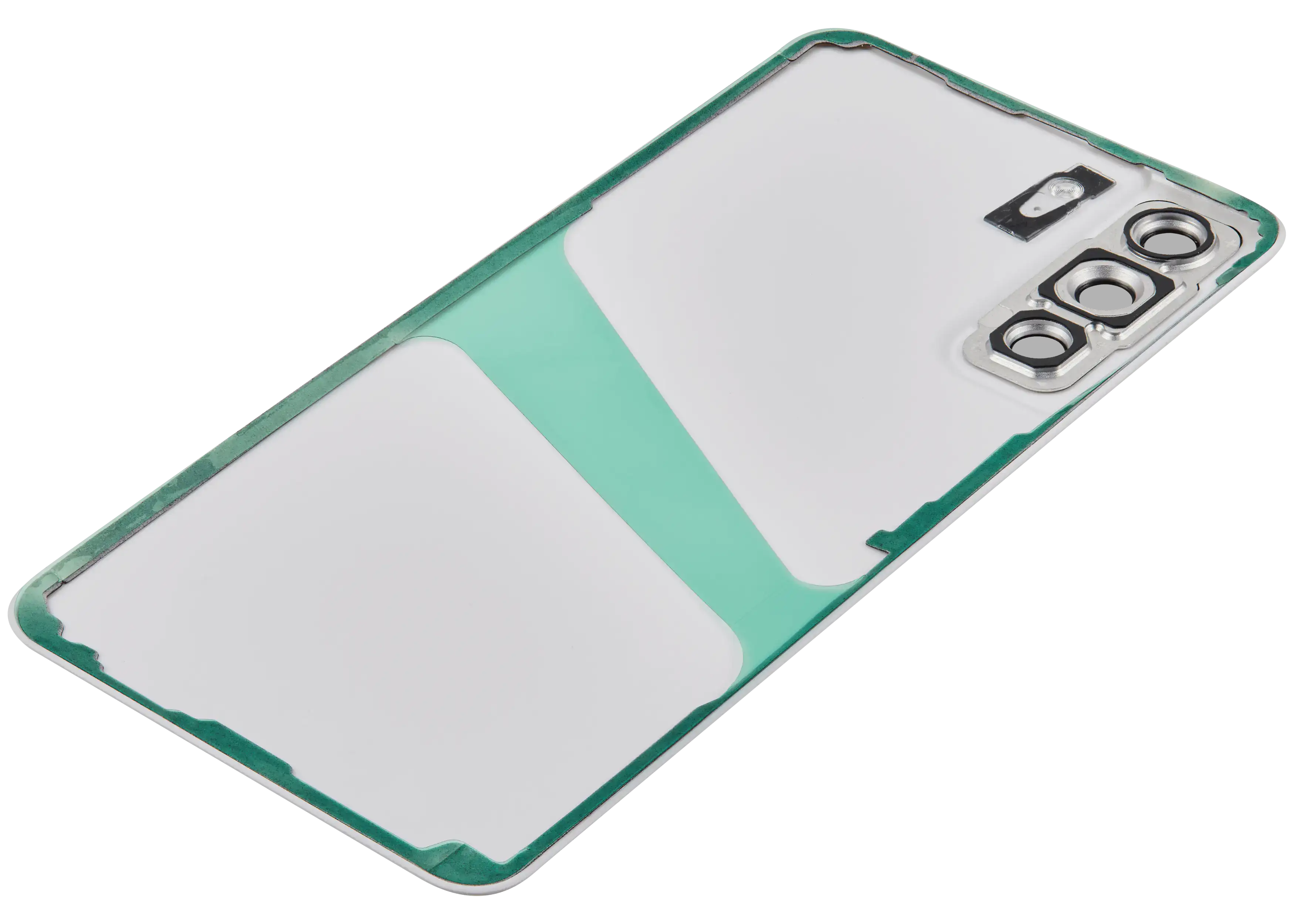 Backcover Glass mit Camera Lens für Samsung Galaxy S21 FE 5G (ohne Logo) (Aftermarket Plus) (Weiß)